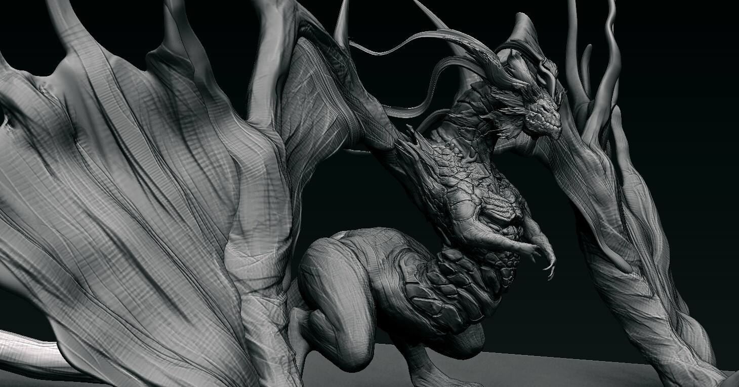 ArtStation wip 古龍