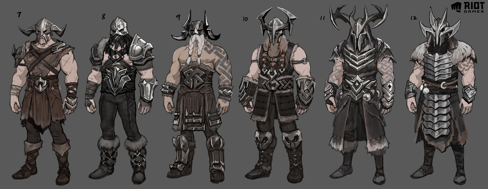 Freljordian concepts.  These are meant to be mix and match pieces so that we could recombine to create unique background characters.