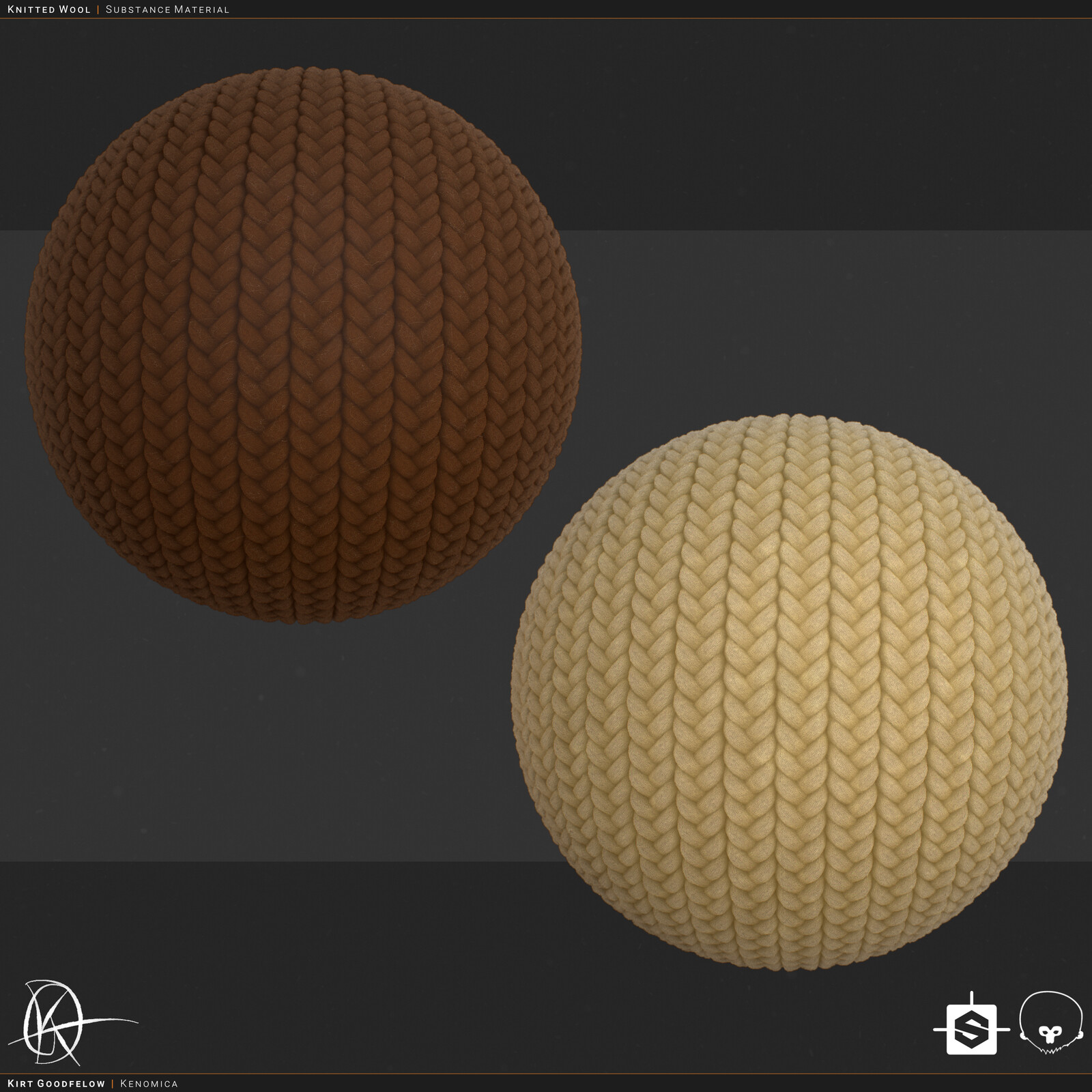 Brown &amp; Cream Wool