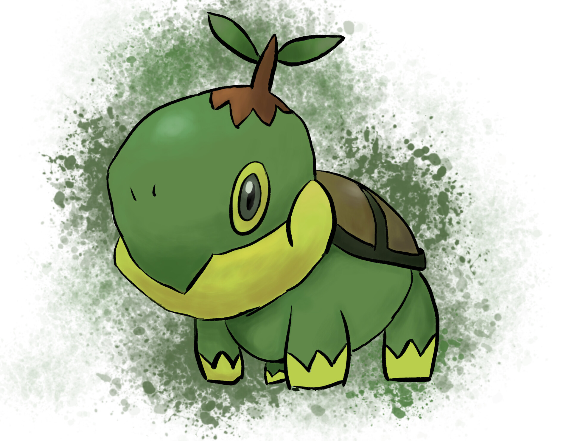 ArtStation - Turtwig Drawing