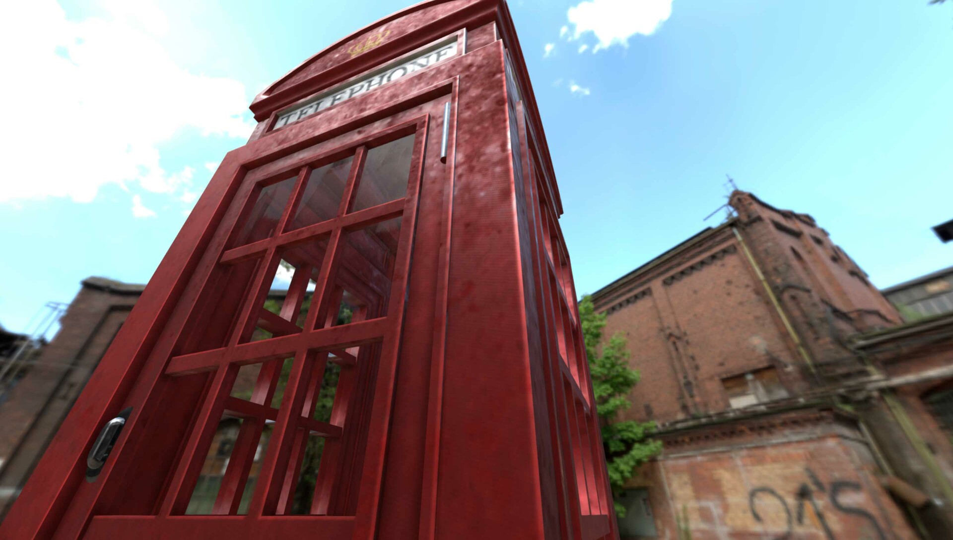 Artstation Red British Phone Booth Iris Joosten