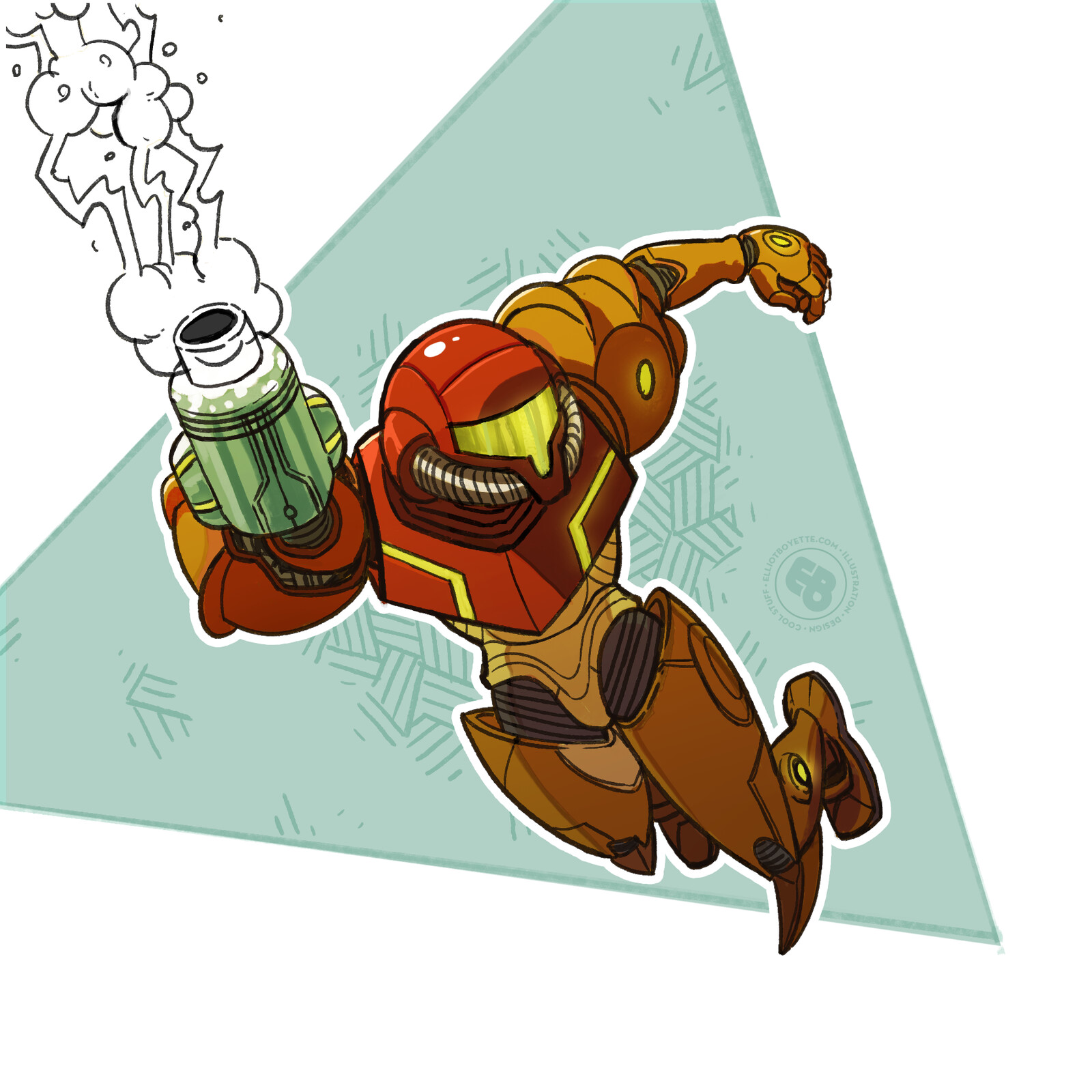 Samus on the Hook [Fan art]