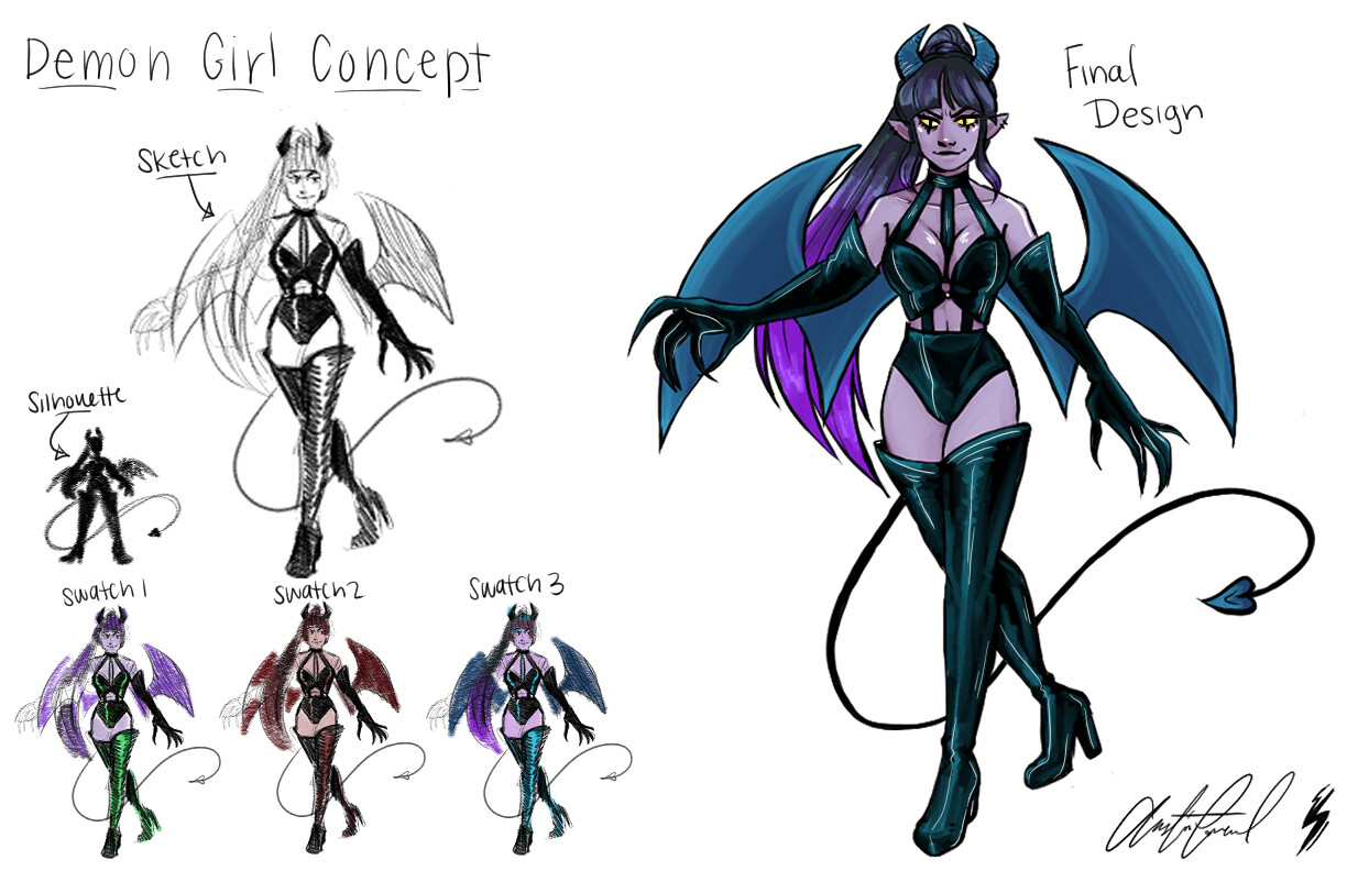 Austin Freund Concept Original Character Demon Girl New users enjoy 60% off. austin freund concept original