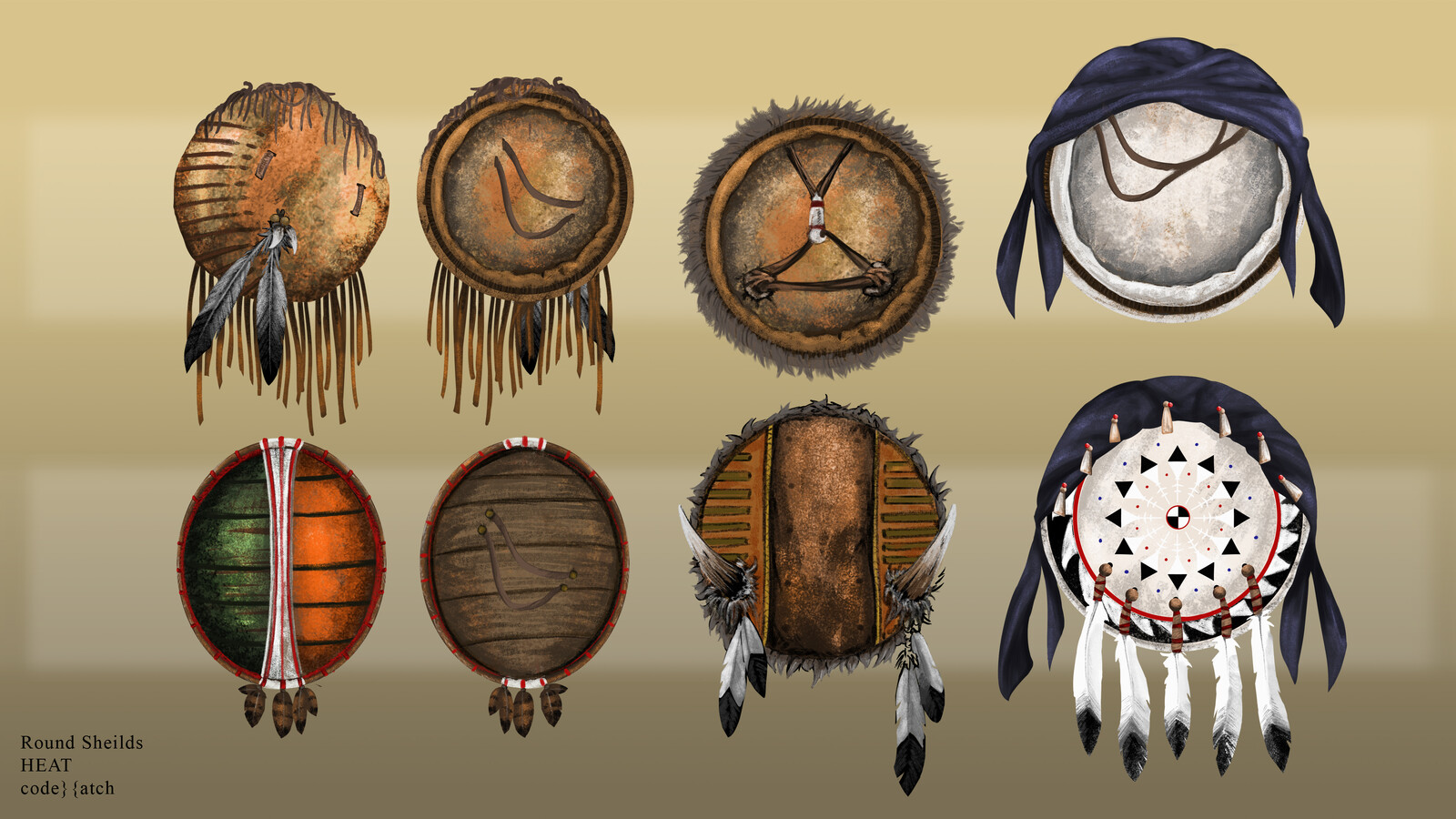 Leather shields, not in game.