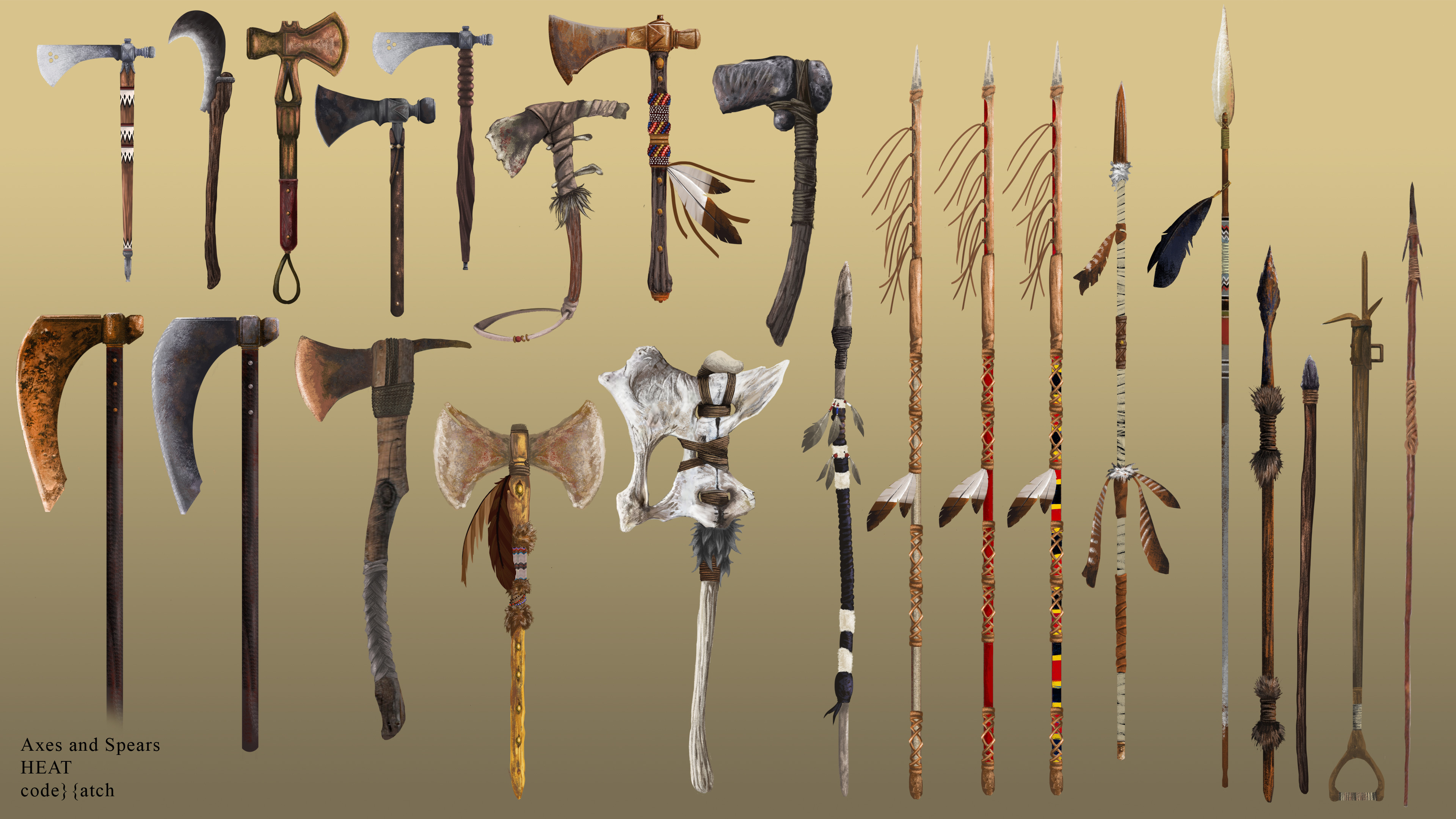Some assorted weapons and tools.