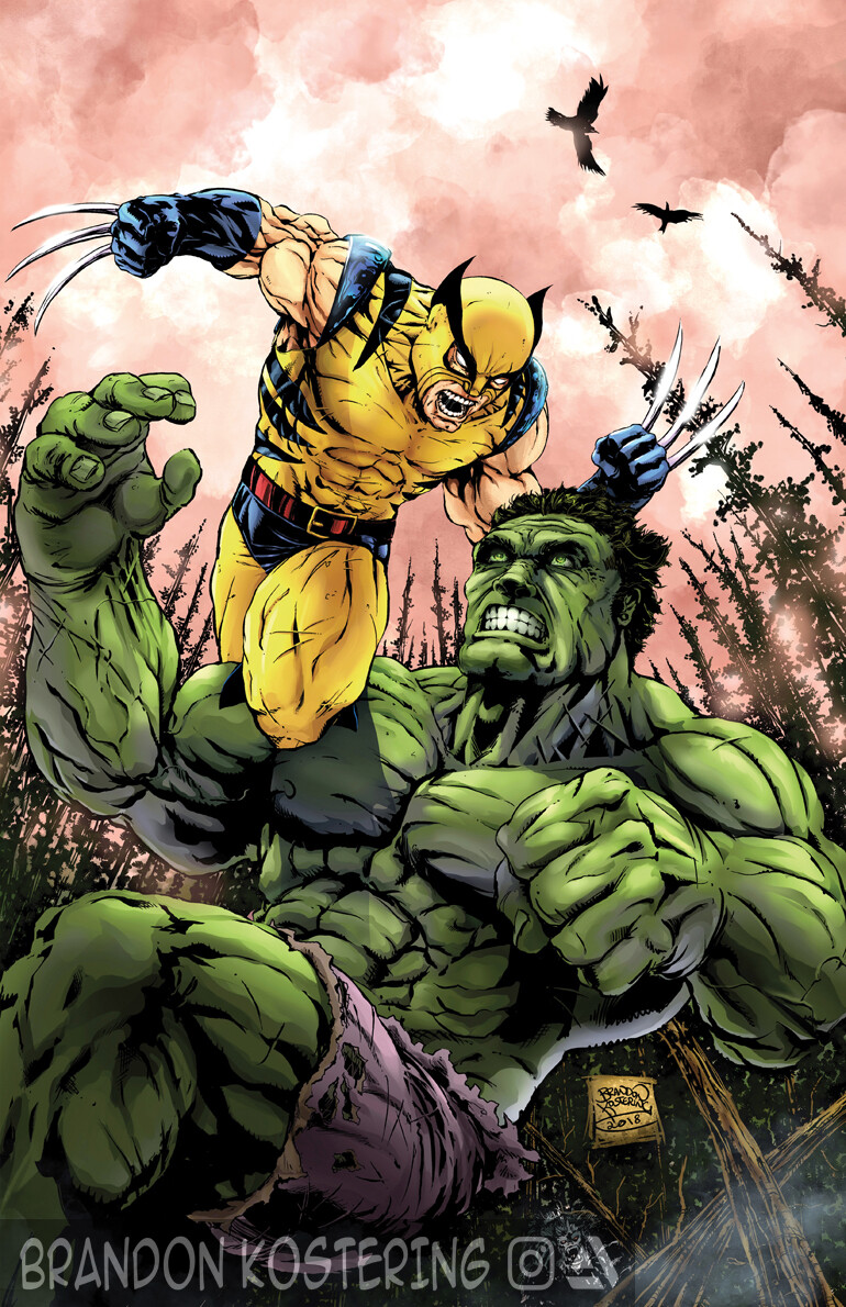 ArtStation The Incredible Hulk vs The Wolverine