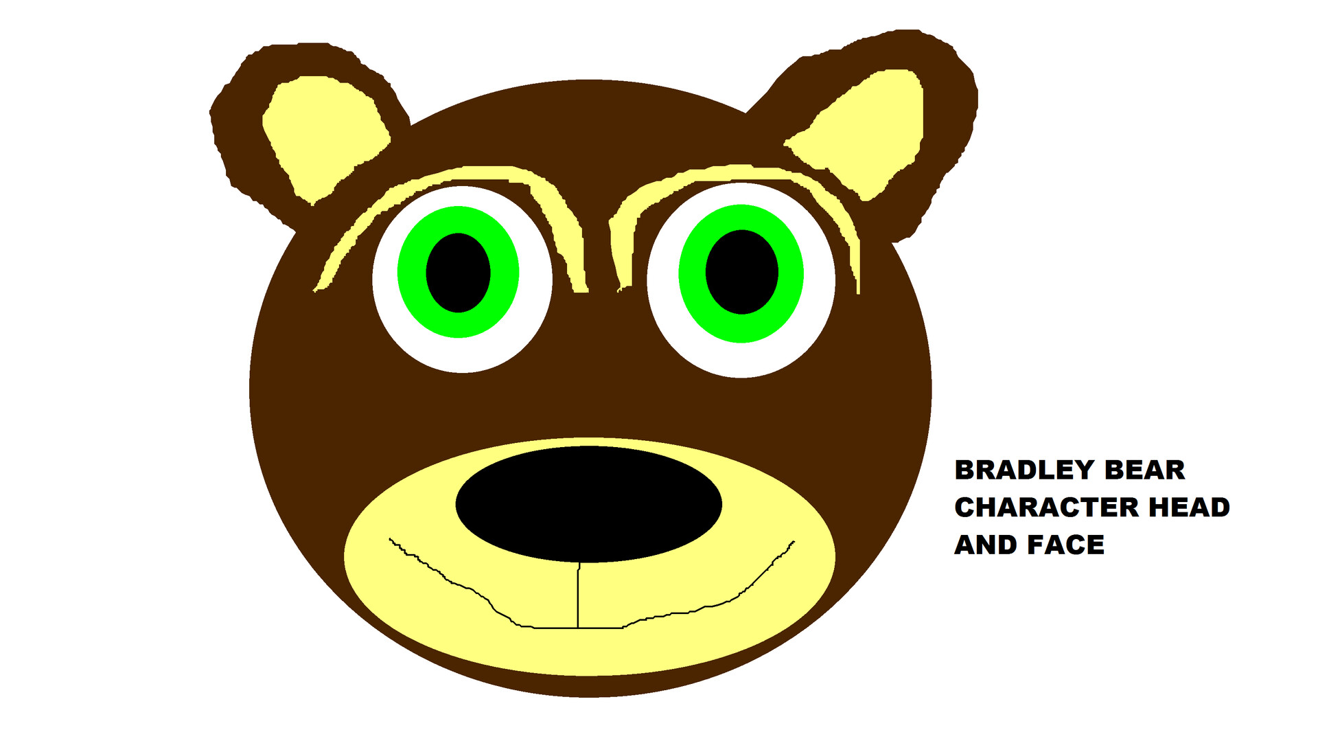 AwesomeDesignsROCK29 Bradley Bear Character Head And Face Computer Work awesomedesignsrock29-bradley-bear-character-head-and-face-computer-work