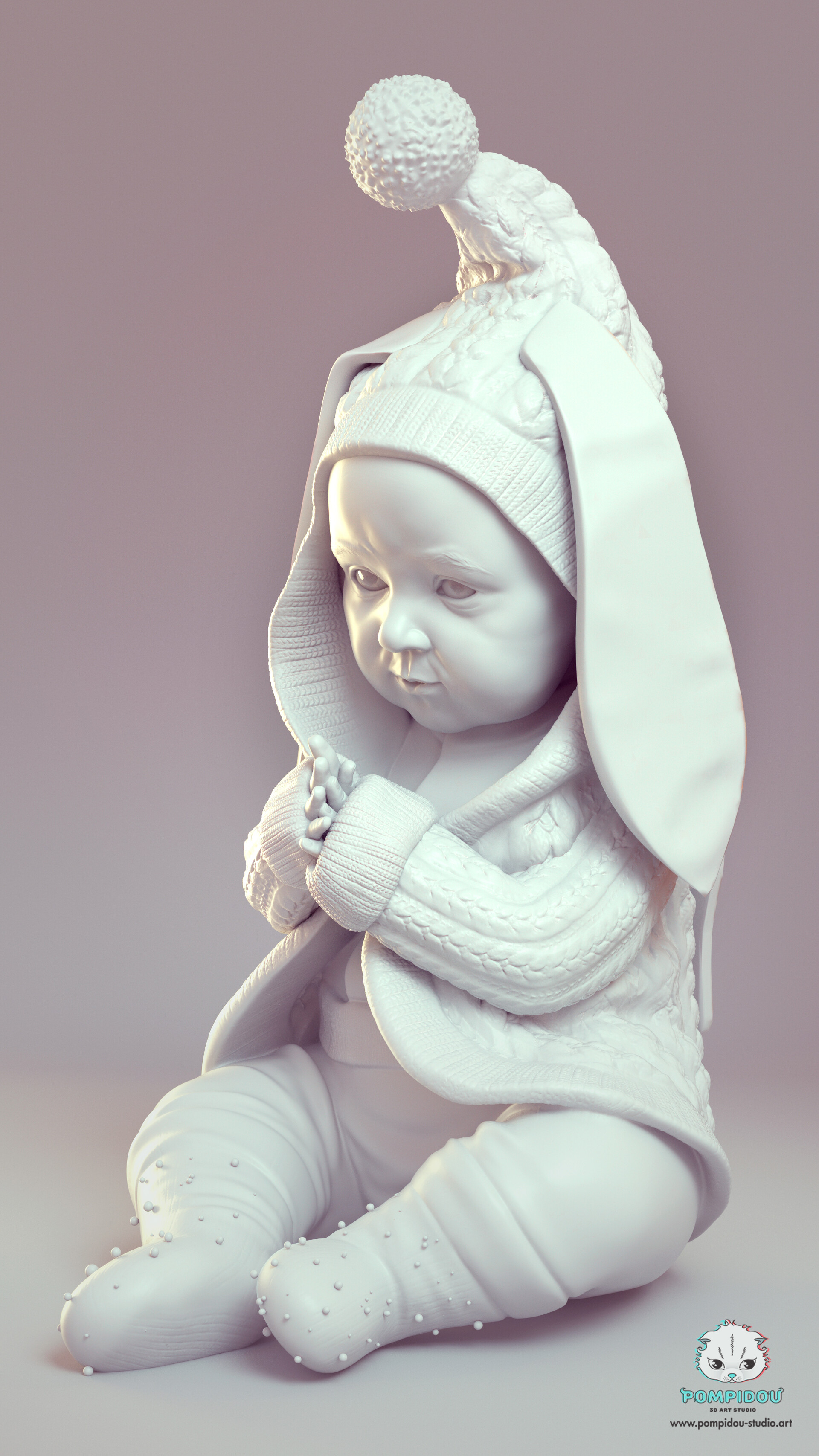 Artstation Sculpting Model Of A Baby For 3d Printing Marianna