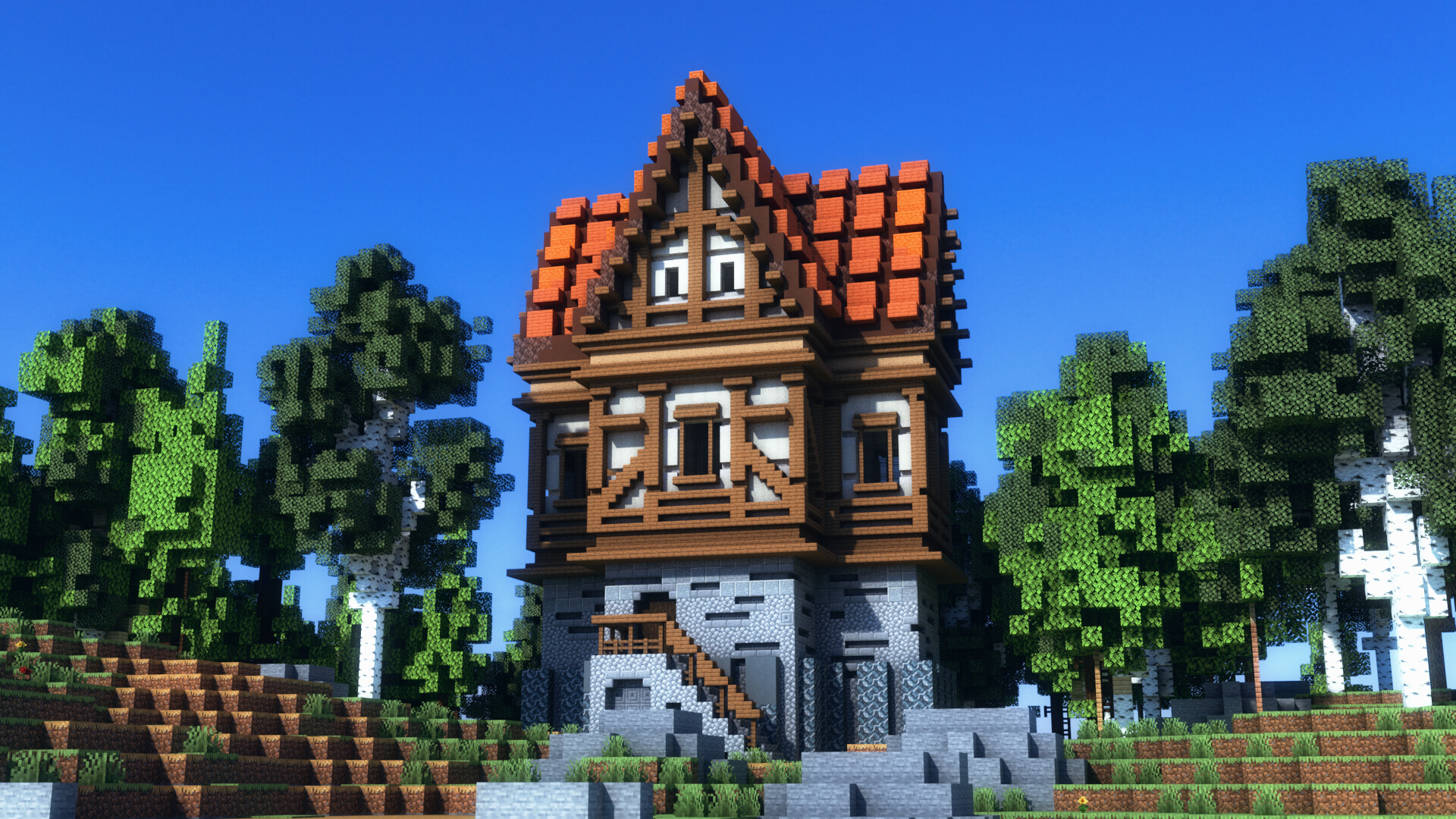 artstation medieval house alex b