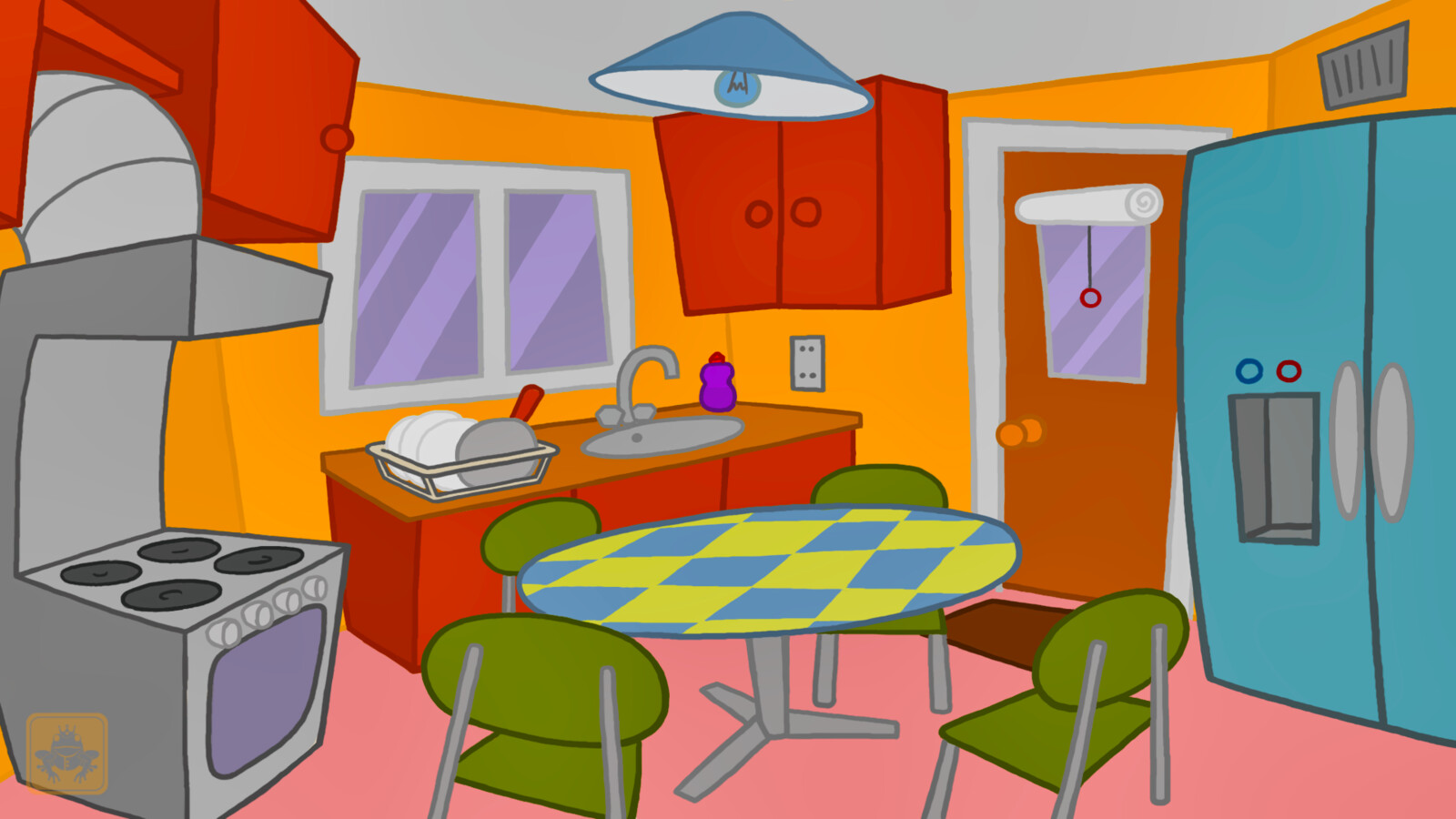 2D Kitchen Background