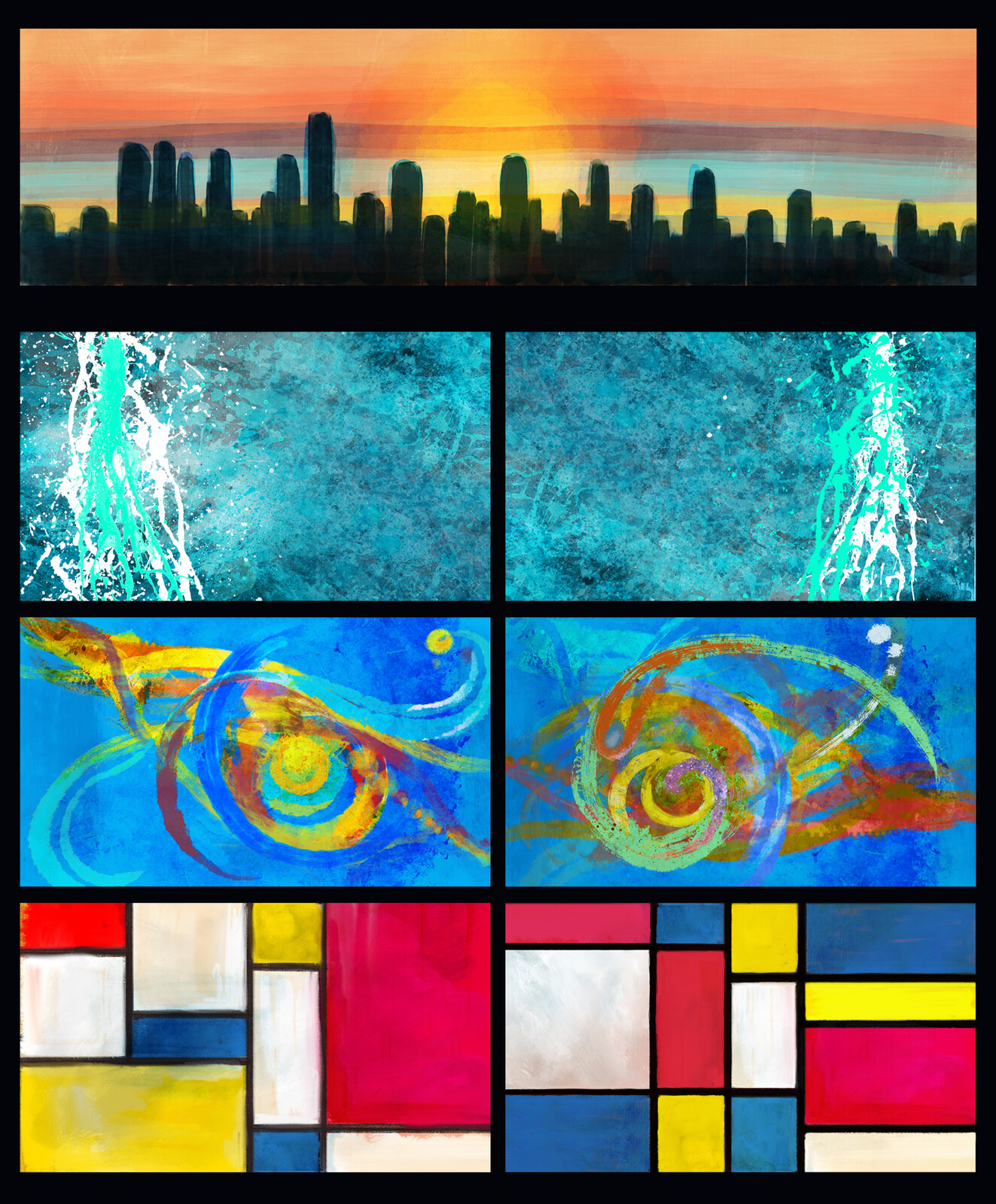 Some of the rest of the abstract paintings from the movie.
