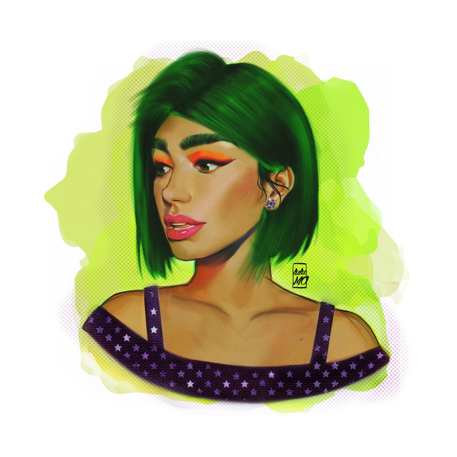 Milica Ostojic Digital Portrait Drawings Girls
