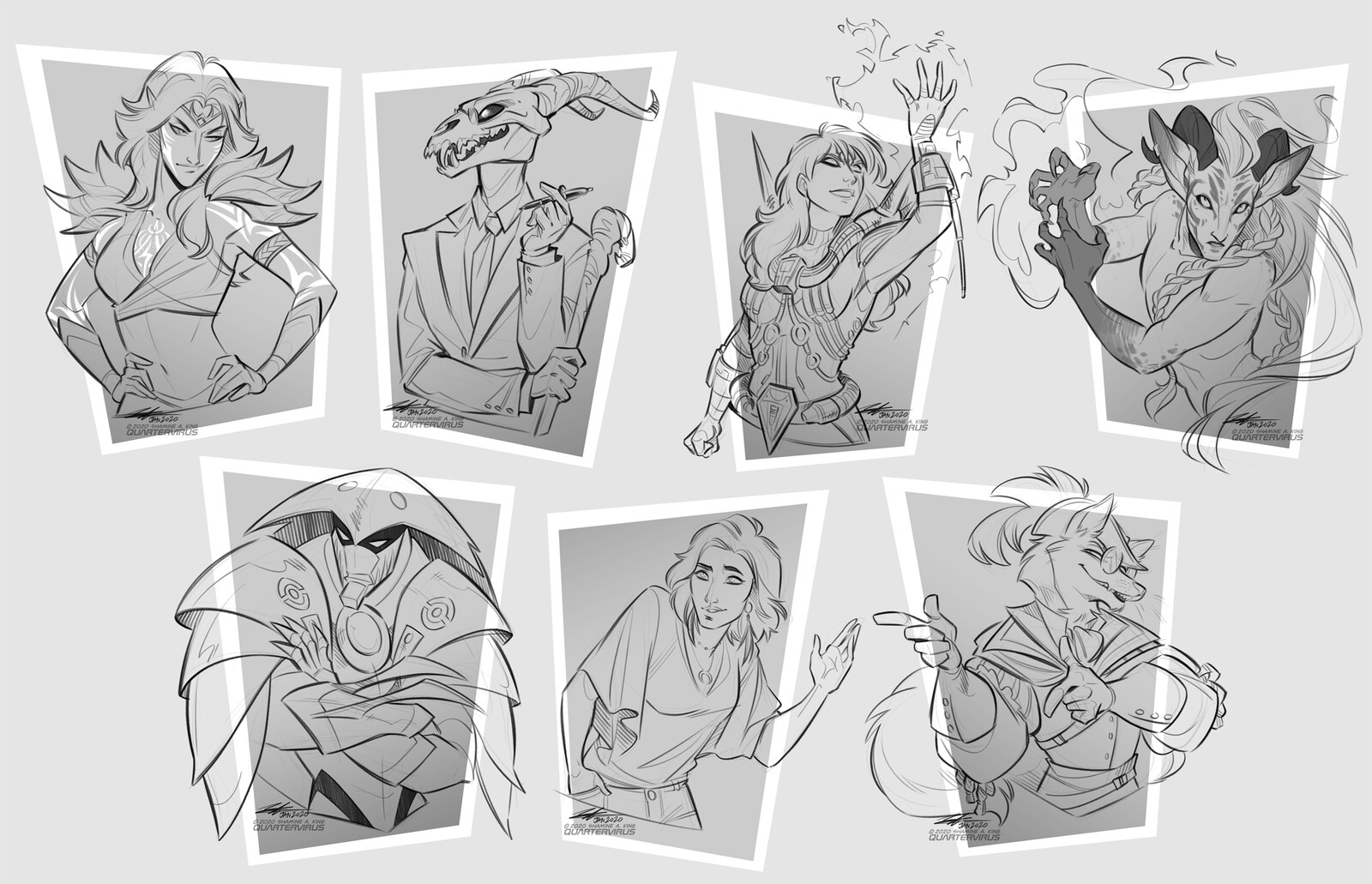 Bushfire Charity Sketches - Busts
