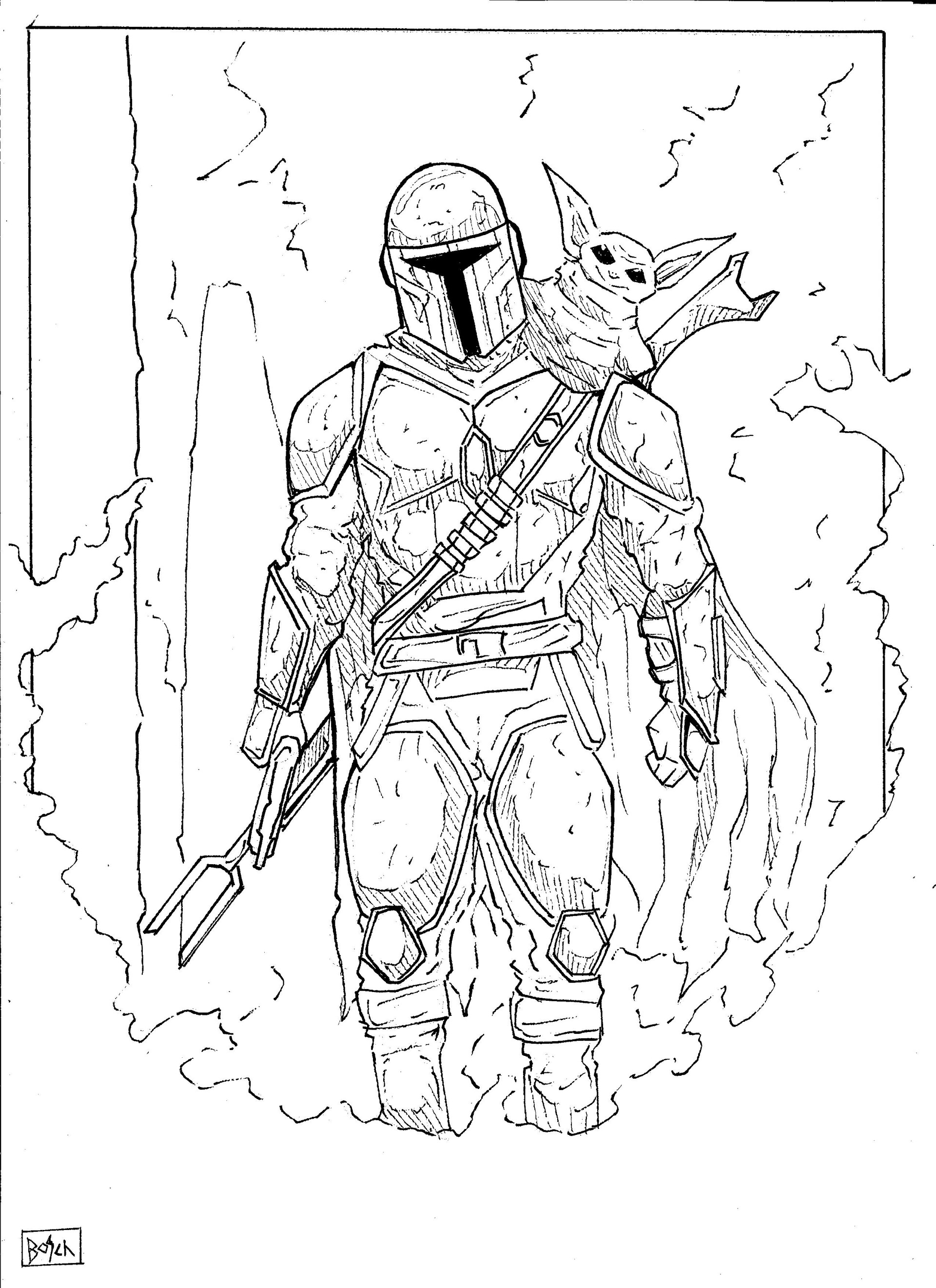 Mando Coloring Pages For Kids Coloring Pages