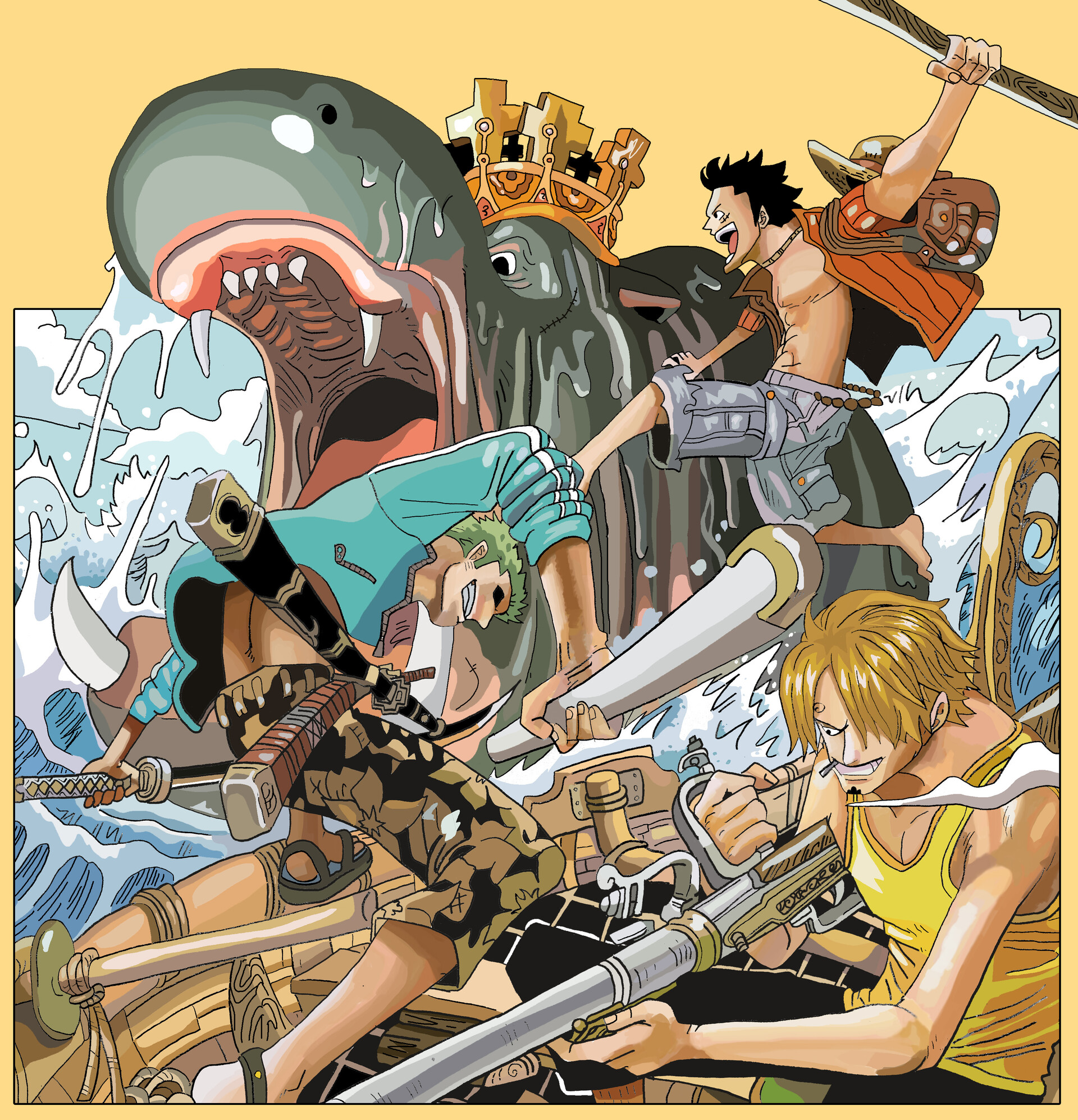 Artstation One Piece Drawings Andrew Miller