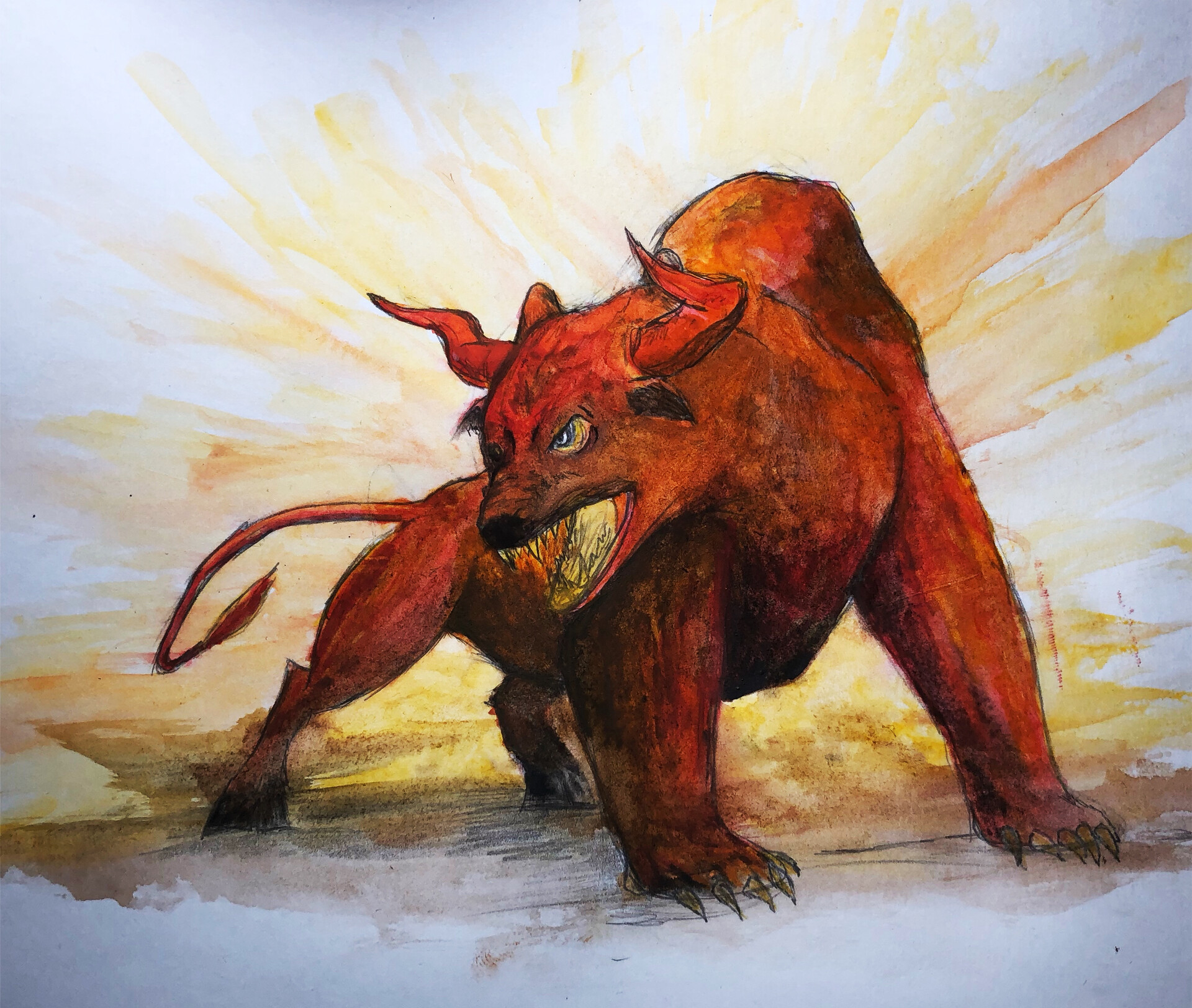 Artstation Bear Bull Creature Doug Morrison