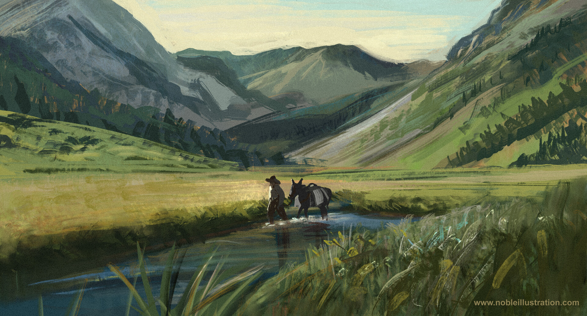 Buster Scruggs Painting Art Print the Ballad of Buster Scruggs 