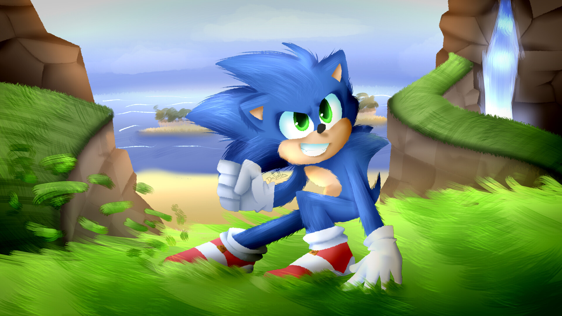 ArtStation - 2019 Sonic the Hedgehog Movie Poster Re-Mastered