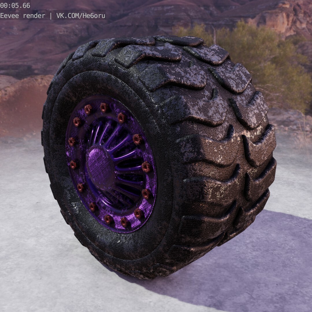 Davit Arakelyan - Wheel | Blender Eevee render with PBR materials