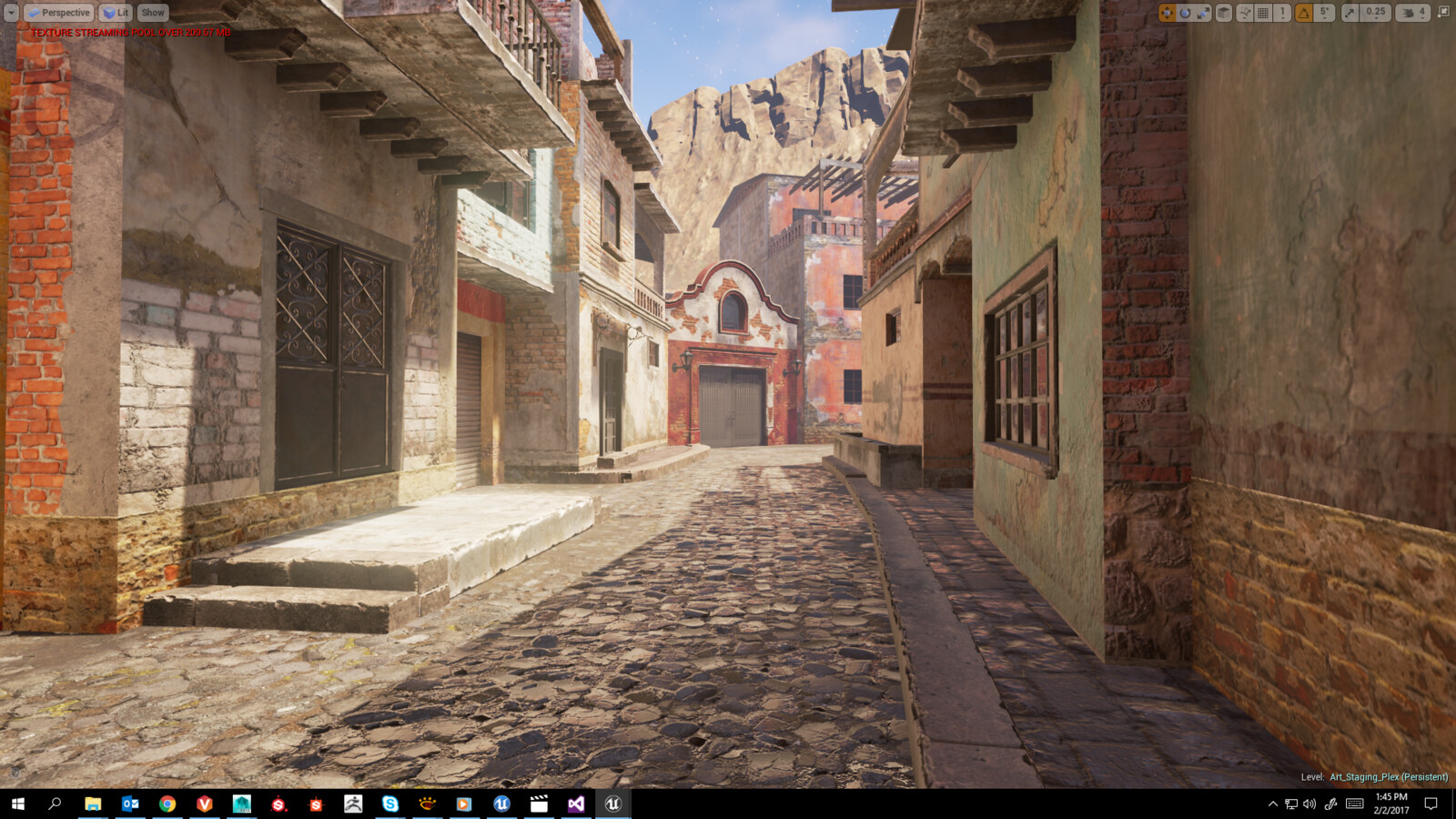 Opening Alley Way: 
WIP, unfinished but with textured modular work