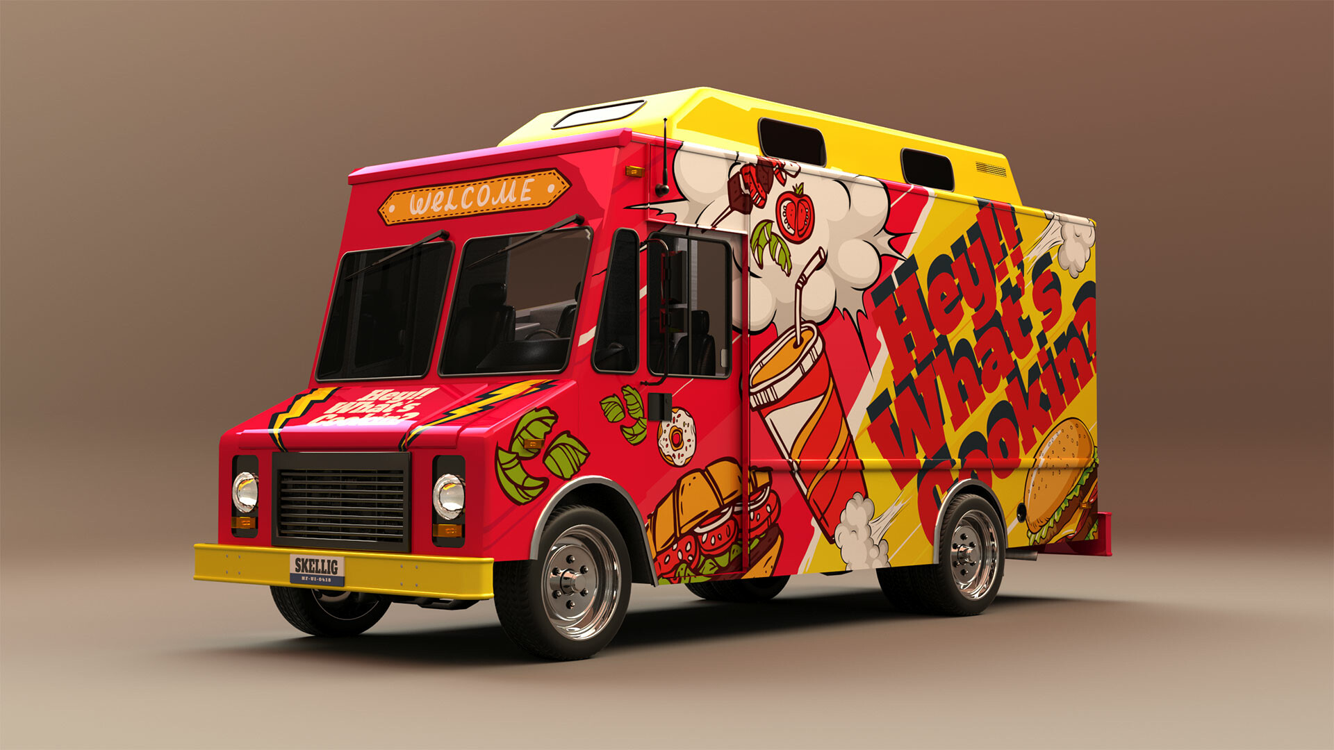 Akshat Sharma 'Hey! What's Cookin?' Food Truck concept design