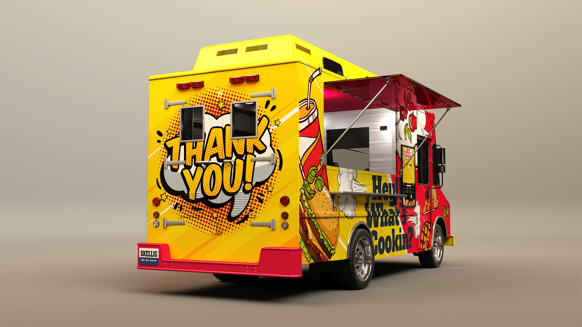 Akshat Sharma - 'Hey! What's Cookin?' Food Truck concept design