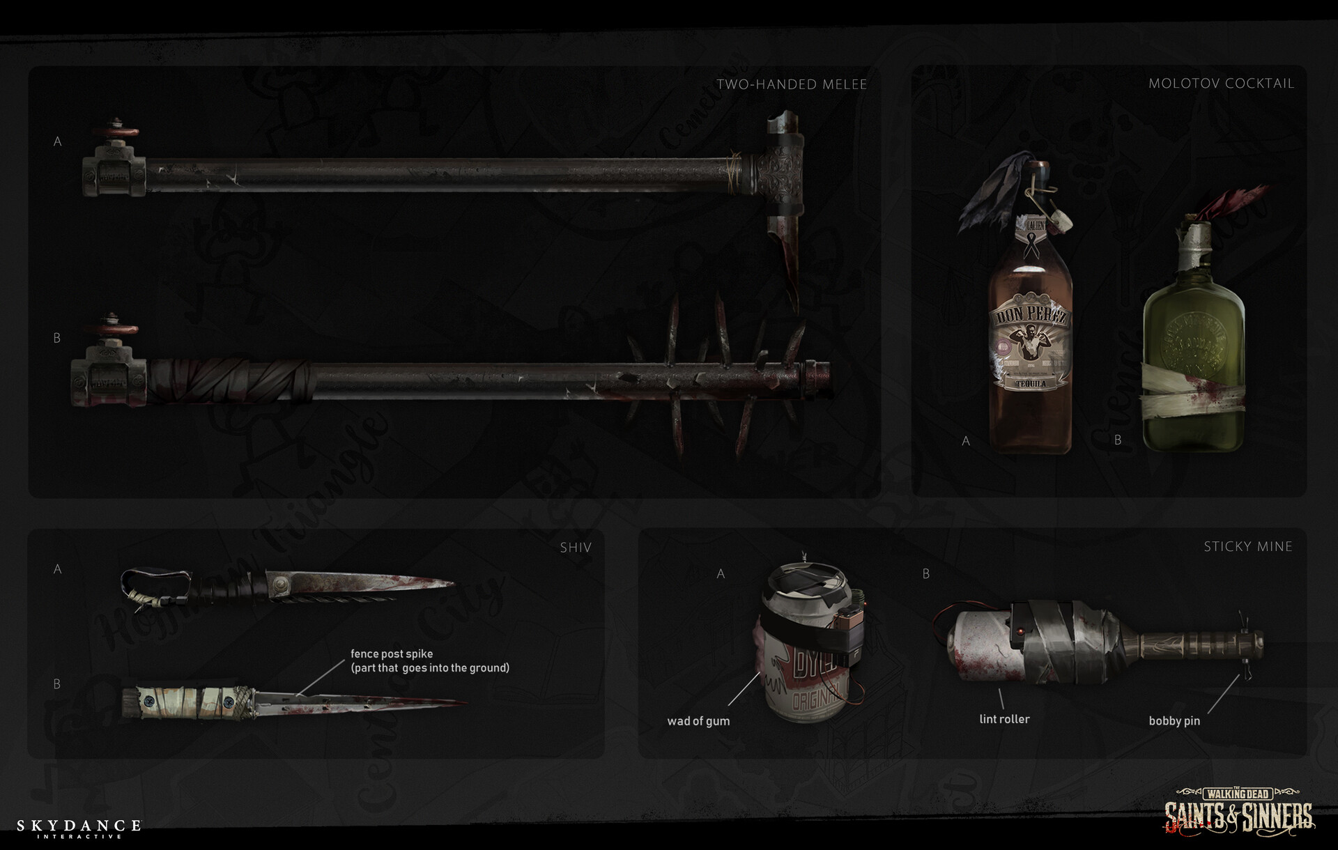walking dead melee weapons walking dead melee weapons