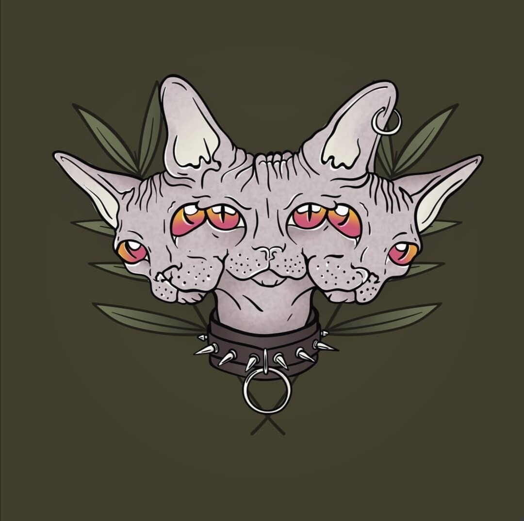 ArtStation - Three-headed cat