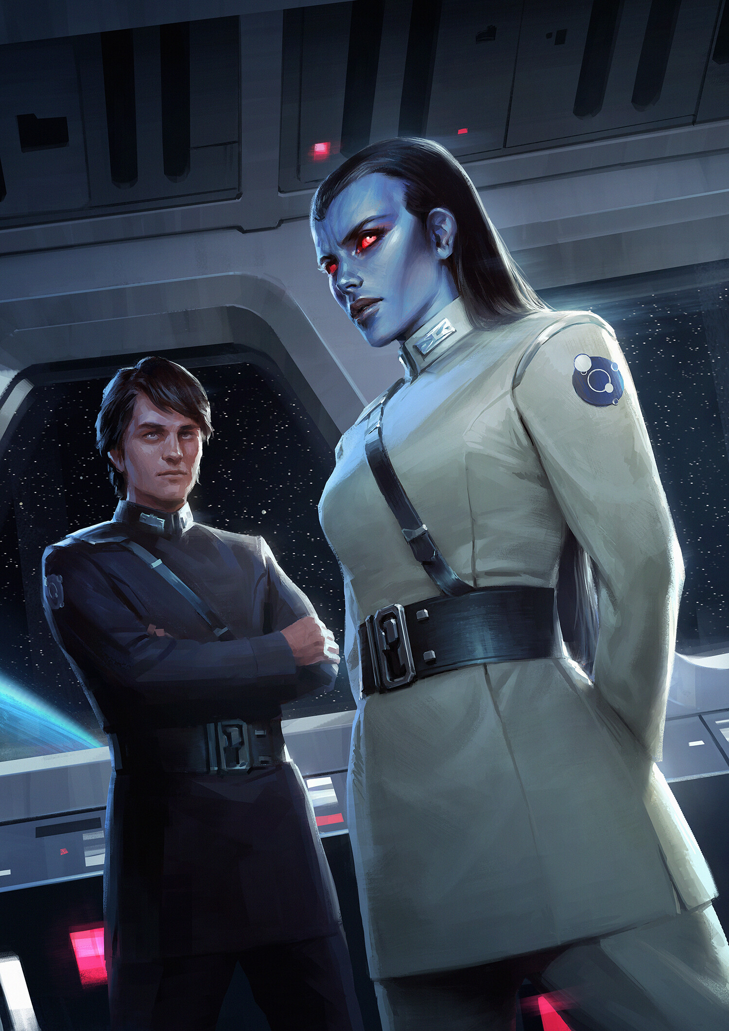Following up on the Padme art I did for Thrawn: Alliances, Thrawn