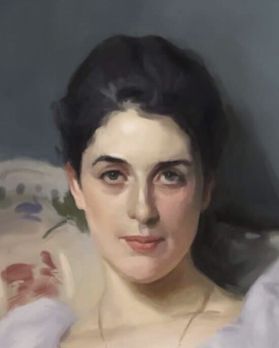 Master copy of John Singer Sargent’s portrait of Lady Agnew (Detail)