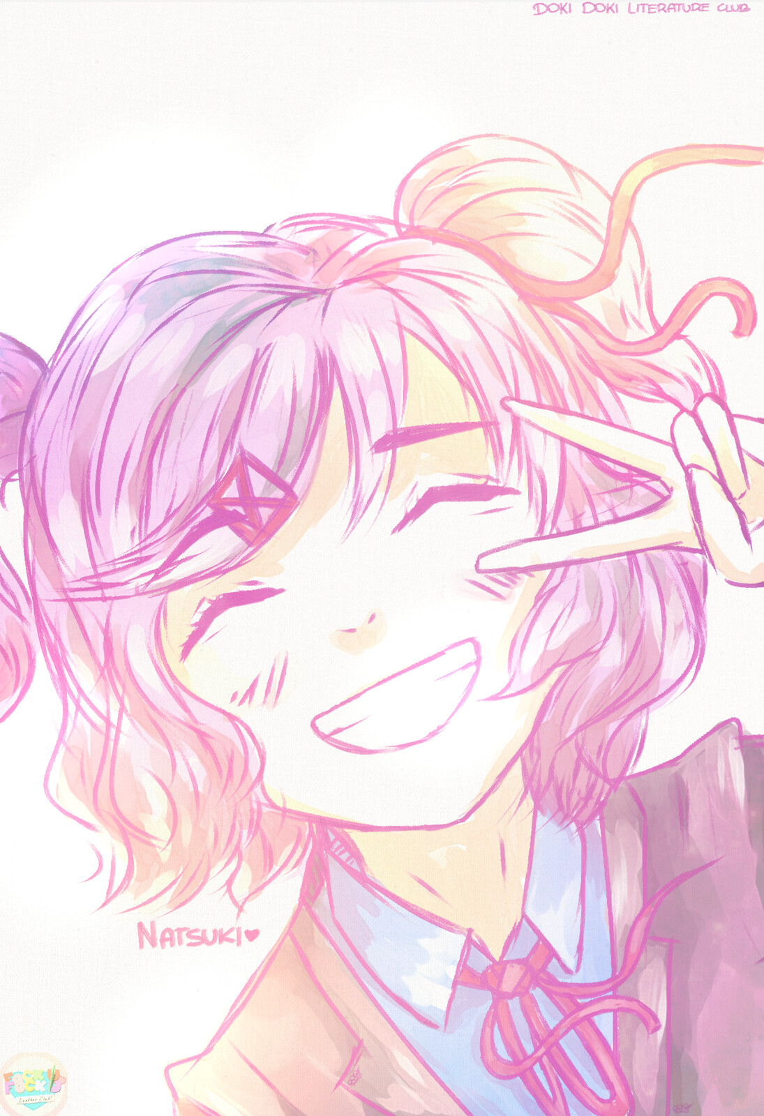 Artstation Natsuki Doki Doki Literature Club Fan Art Reddy