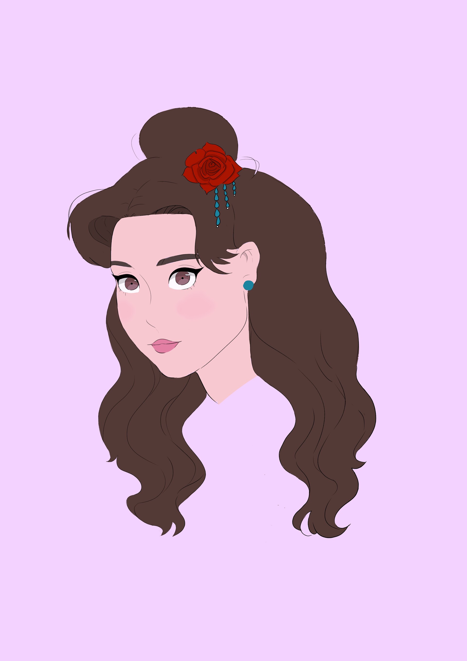 Artstation Anime Inspired Belle From Beauty And The Beast Ella