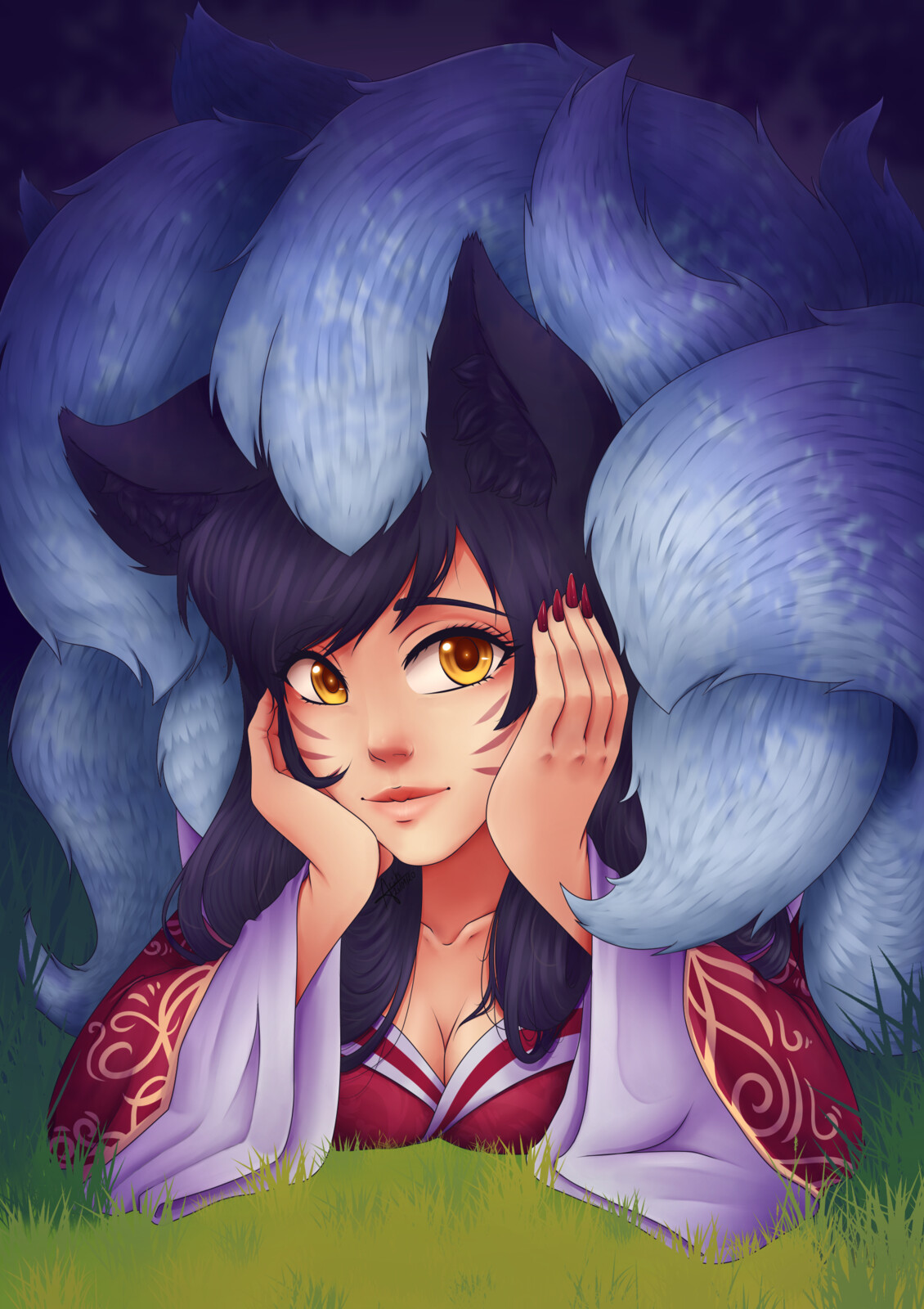 Here's a little Ahri (from League Of Legends) fan art I just finished,...