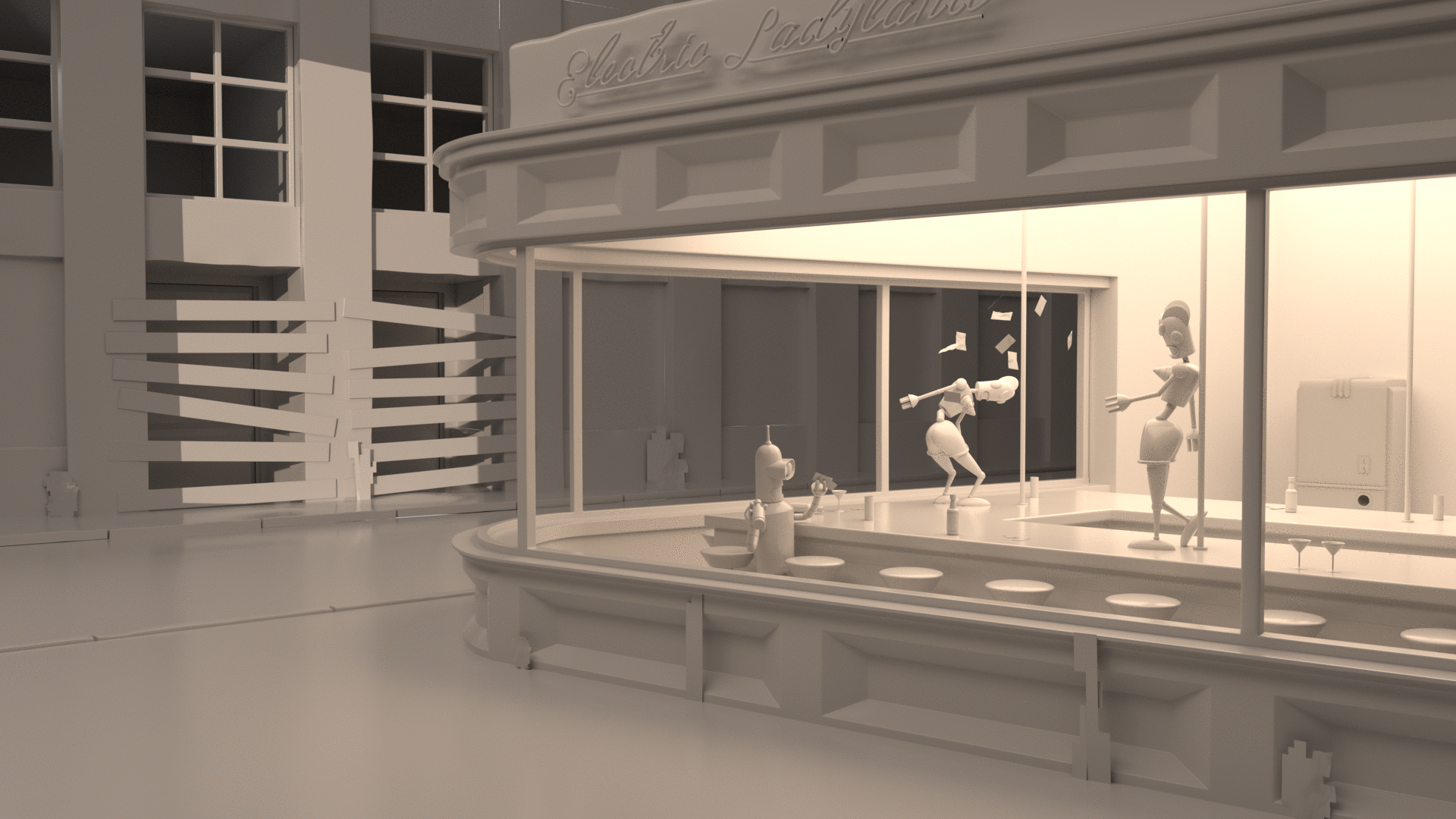 futurama meets nighthawks by edward