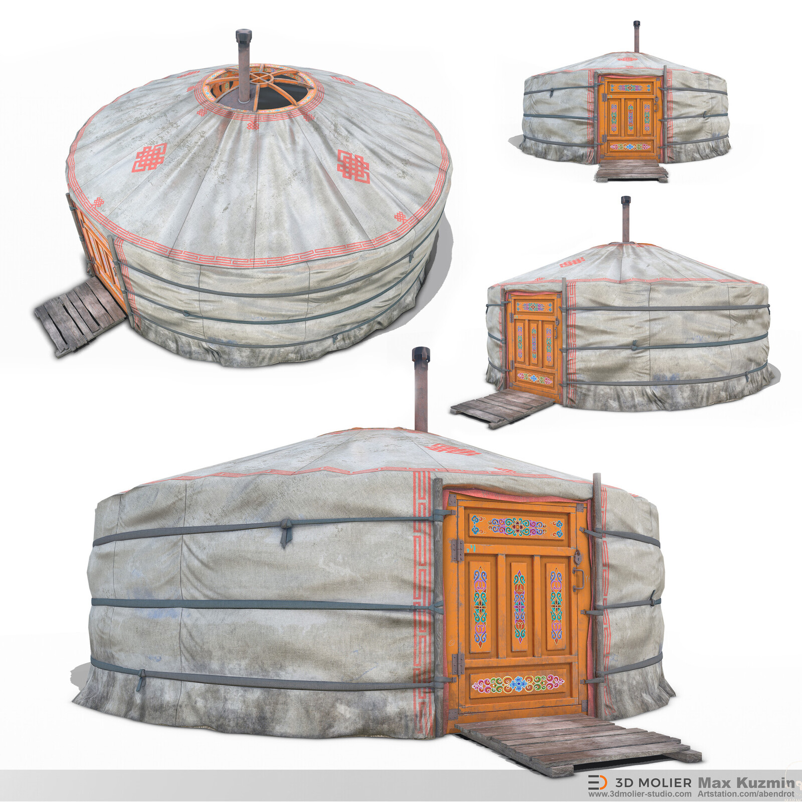 Artstation Mongolian Yurt Max Kuzmin