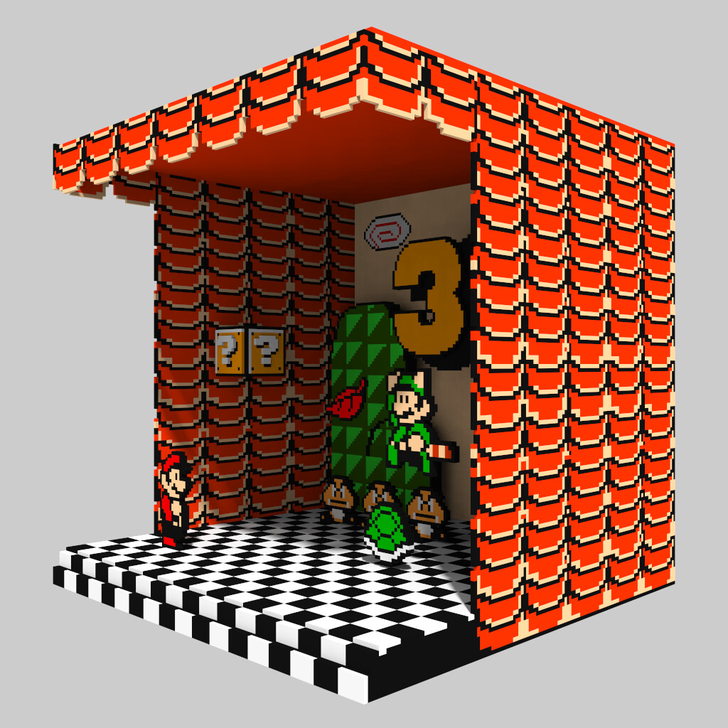 Bit Super Mario 3e 8-bit Super Mario Stickers By Nintendo