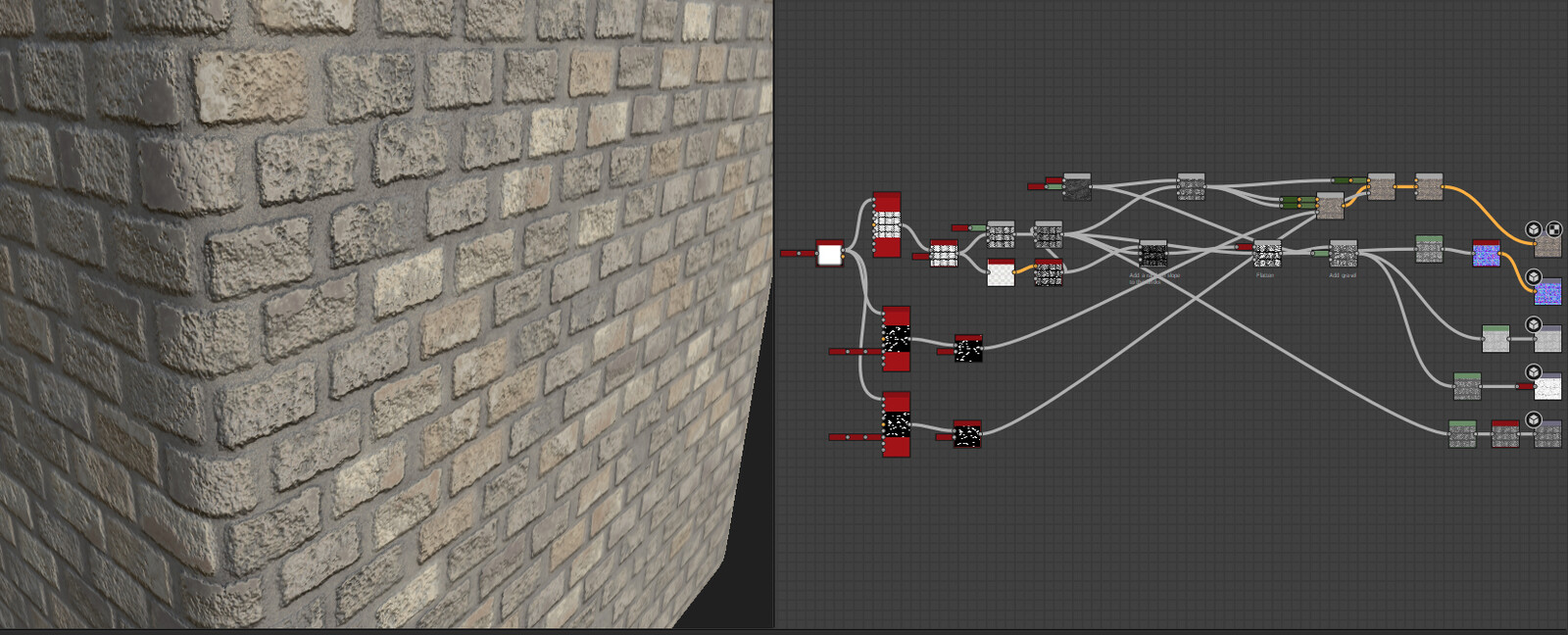 Substance Designer - Brick road graph