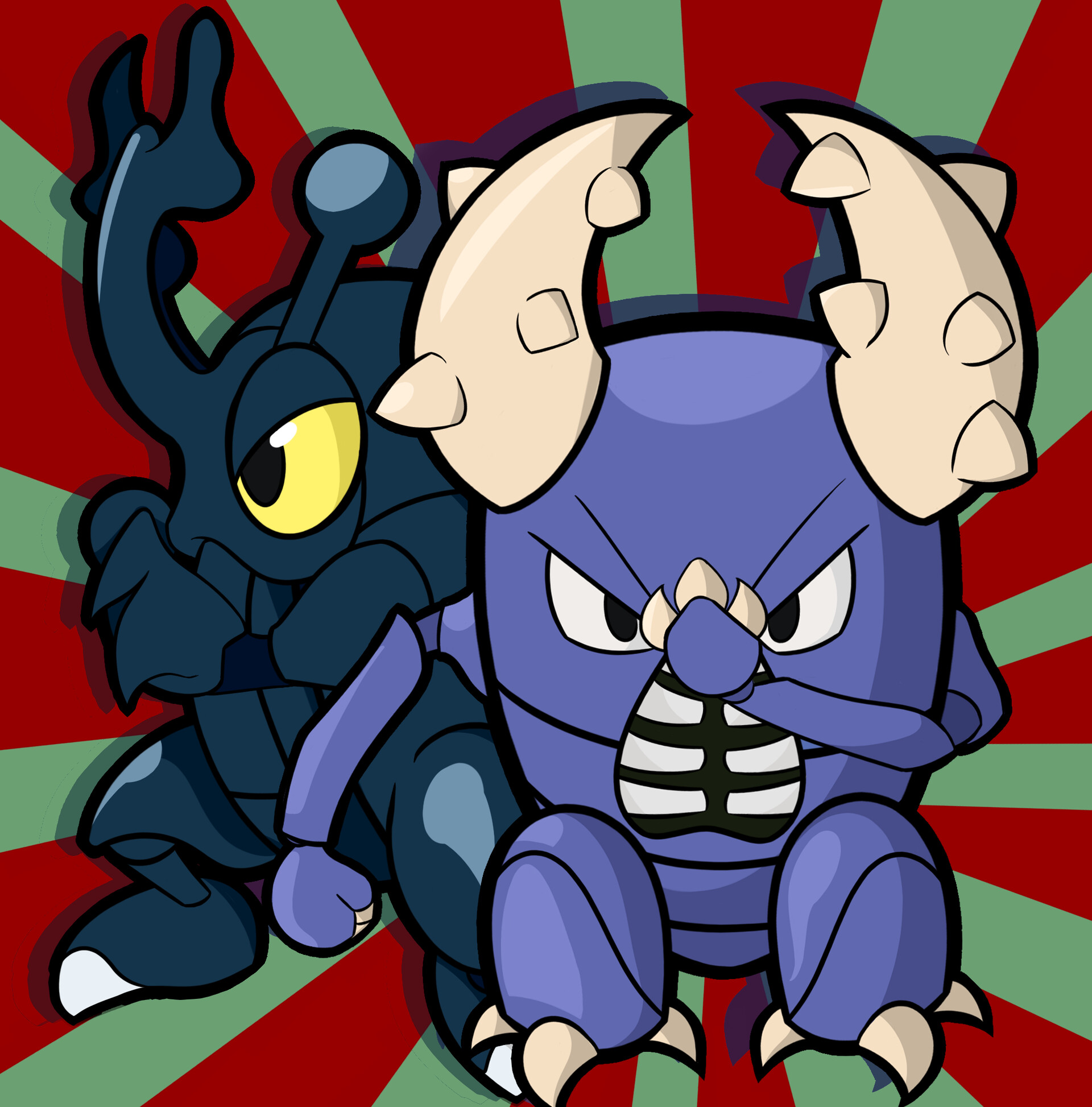 ArtStation Pinsir and Shiny Heracross