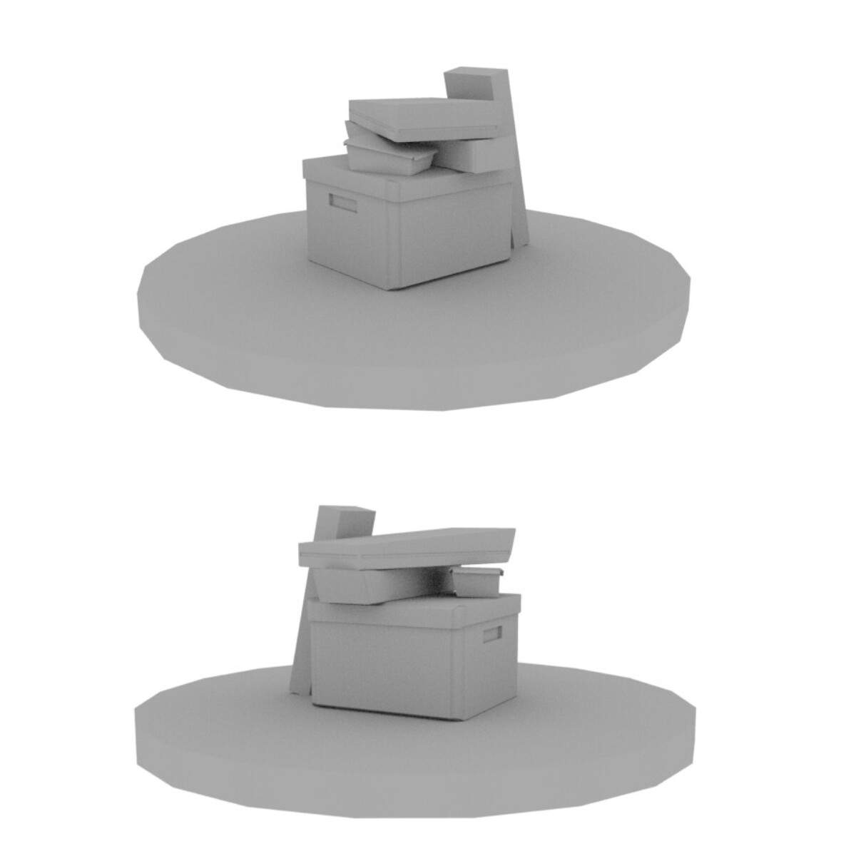 models of Boxes for university project 'Gamekid'