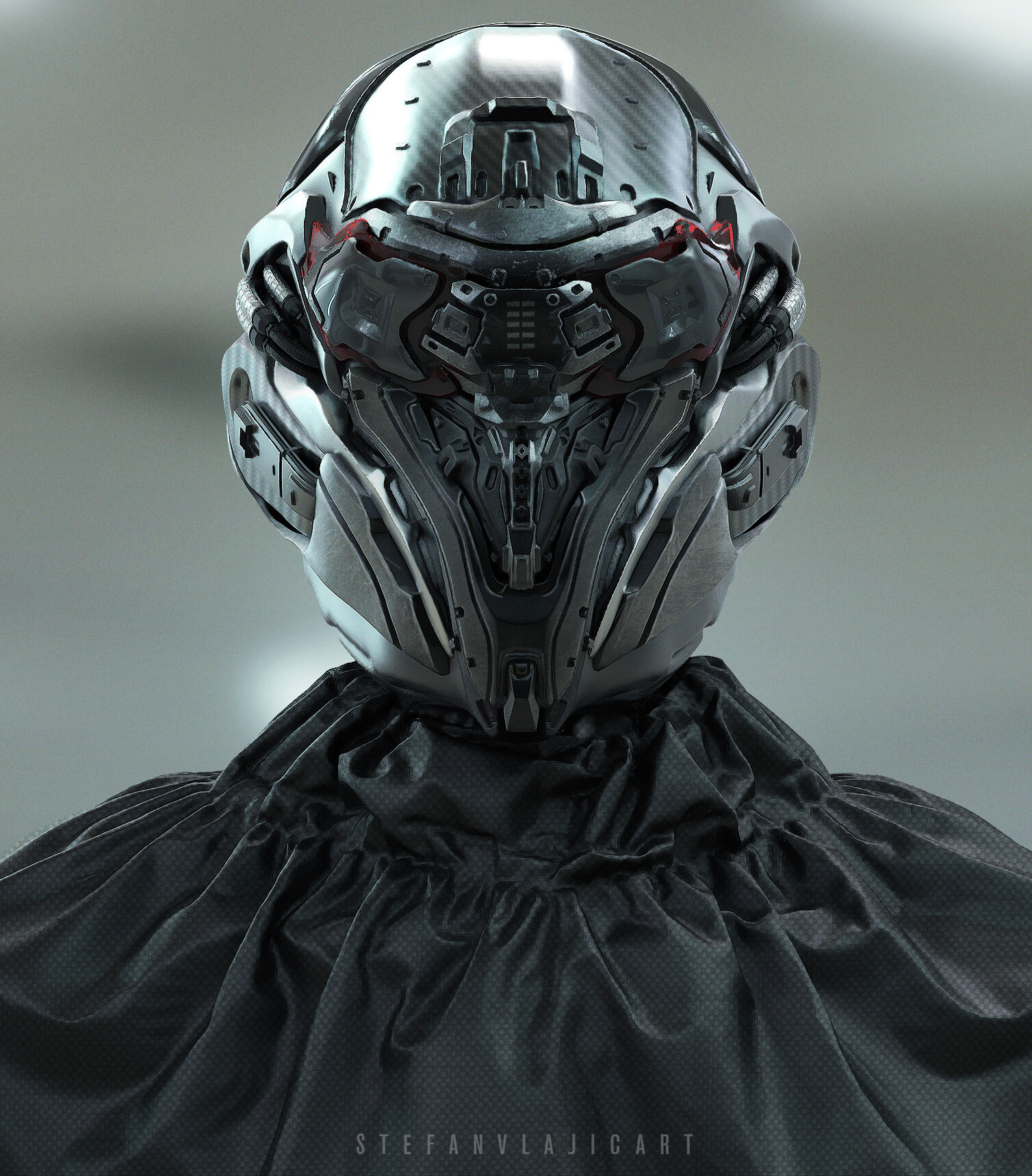 Futuristic helmet clearance
