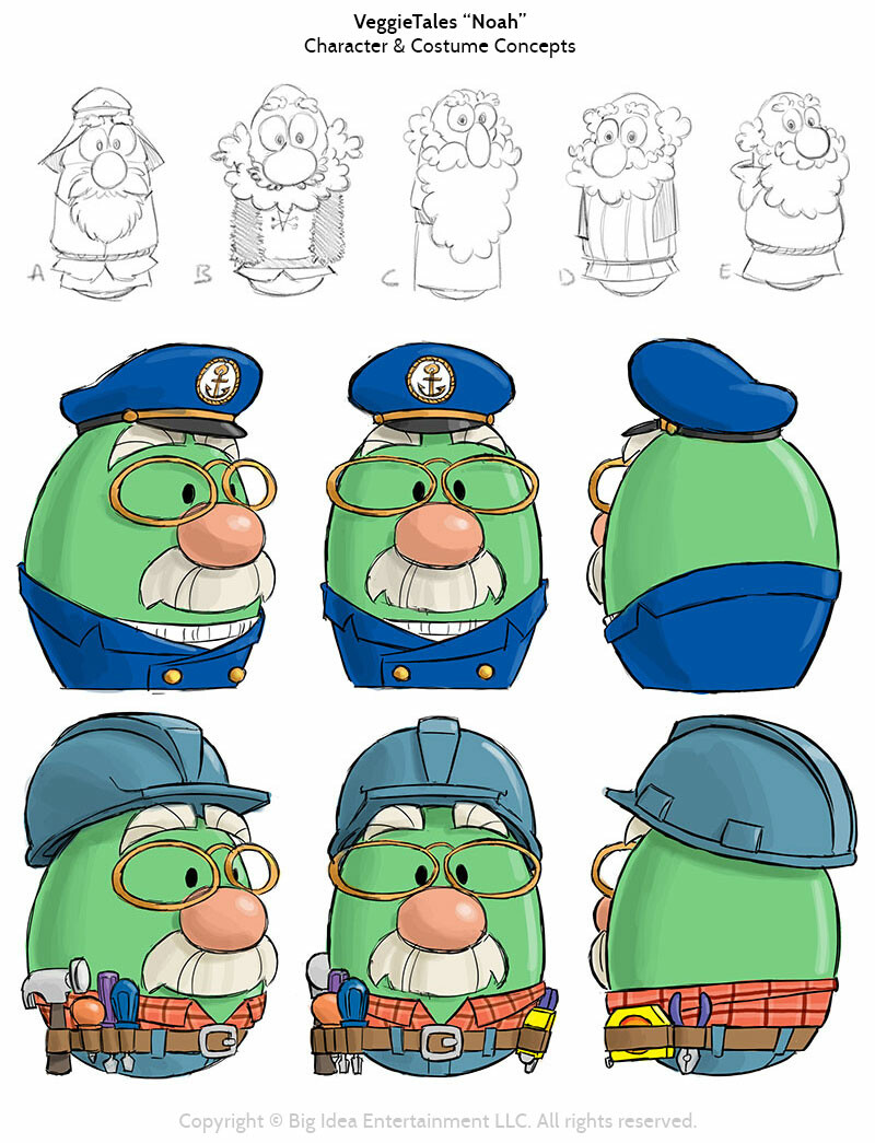pic Veggietales Cast Characters veggietales noah character designs