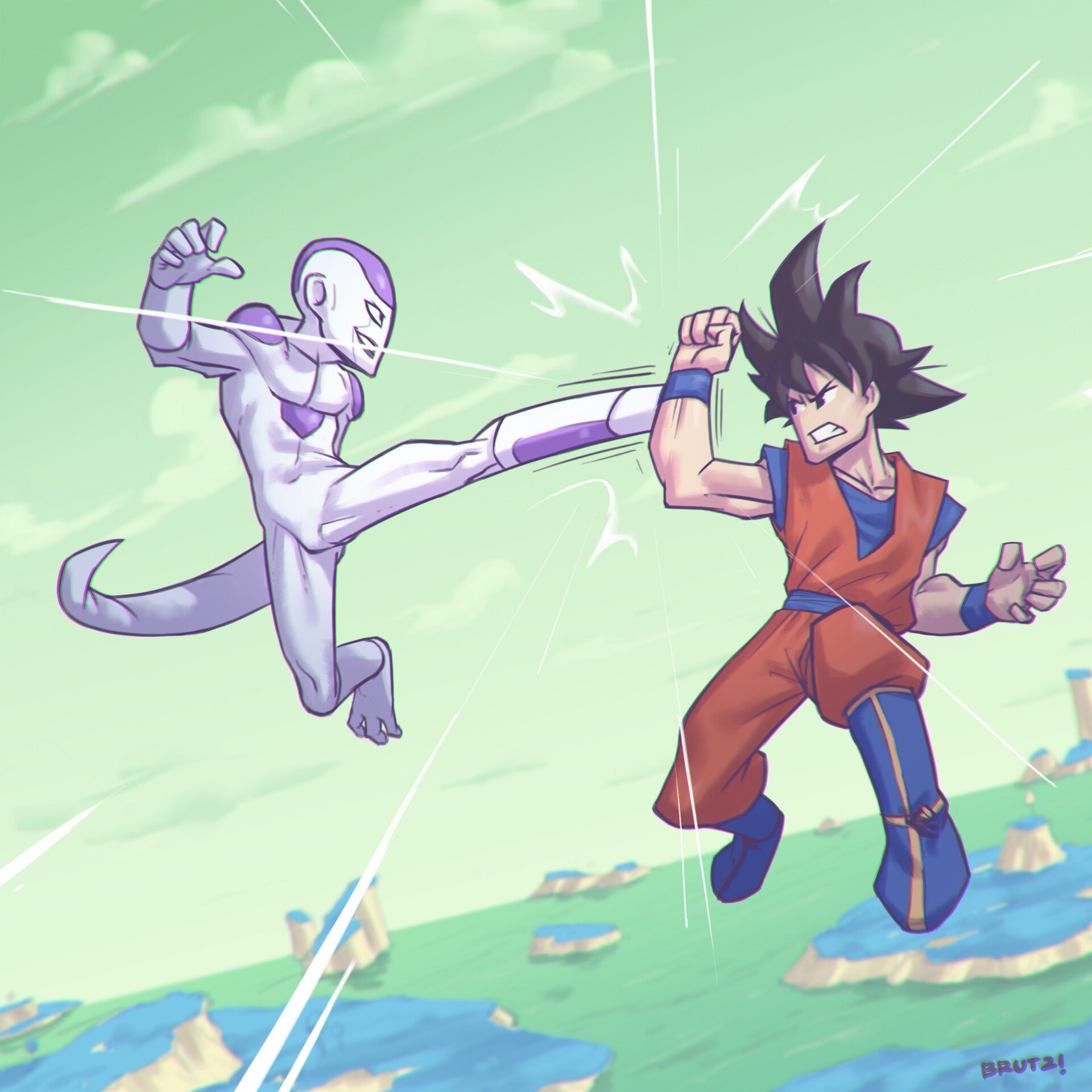 ArtStation - Frieza vs Goku