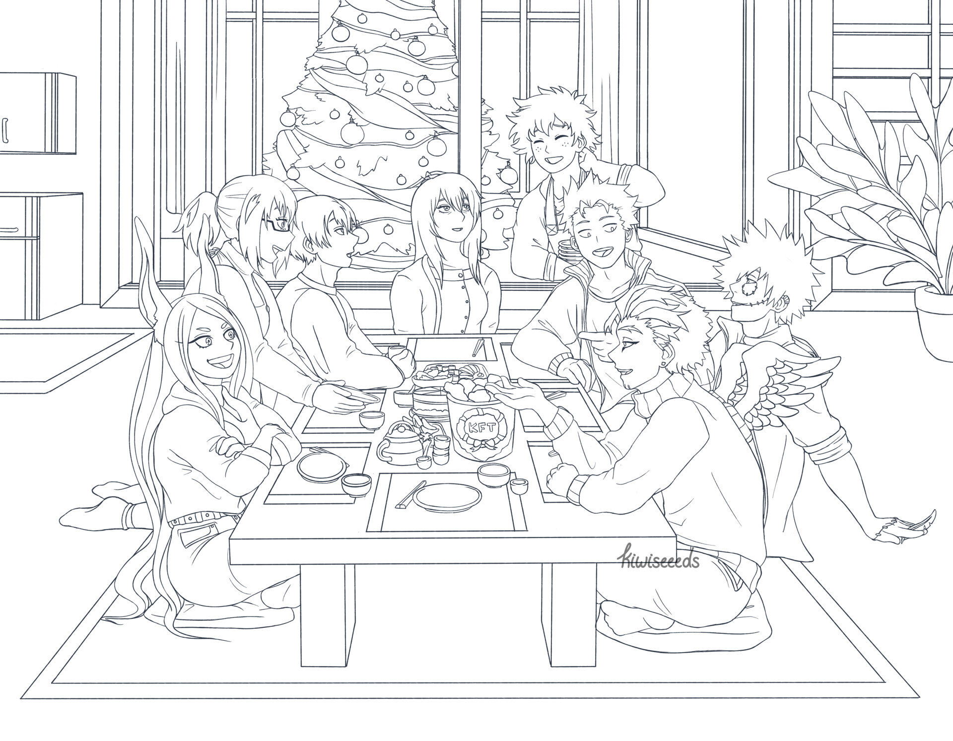 Artstation Todoroki Family Christmas Dinner Dani M