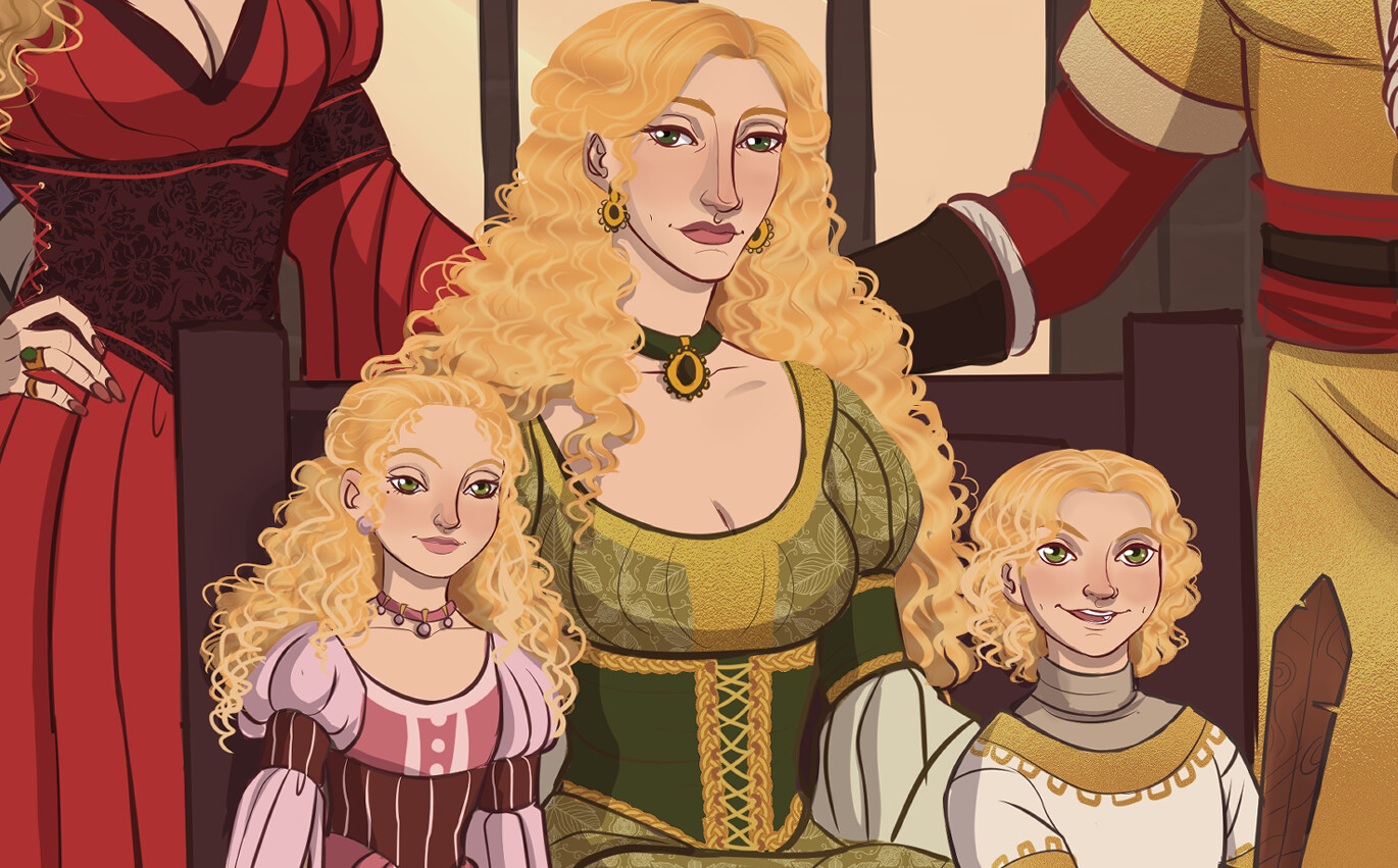 Cersei Lannister, Joanna Lannister and Jaime Lannister 