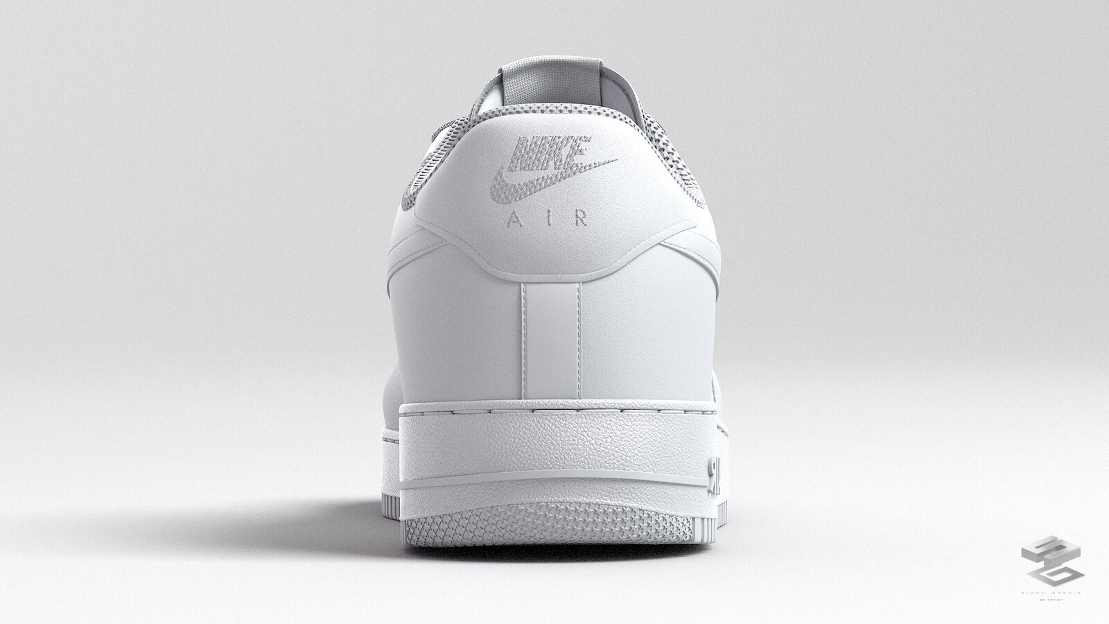 white back view.