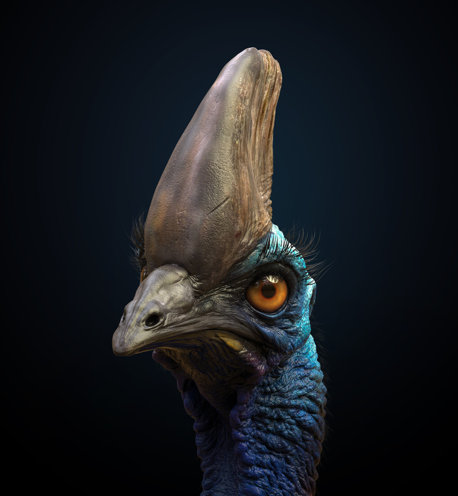 Clean render with polypaint - head 3/4