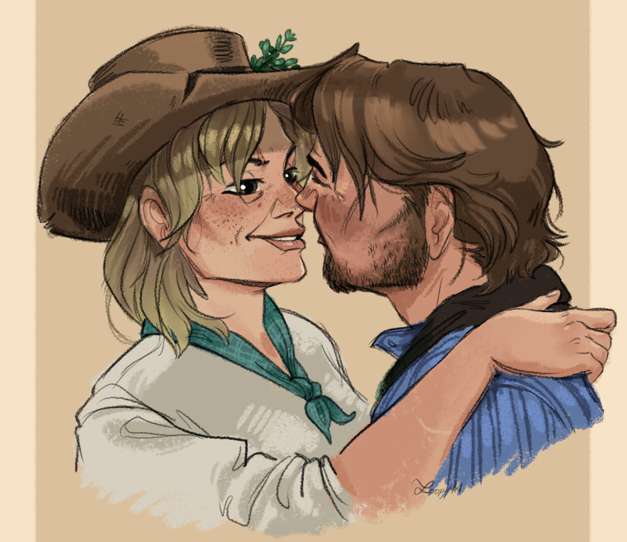 Sadie Adler and Arthur Morgan from red dead 2, made as a secret santa gift ...