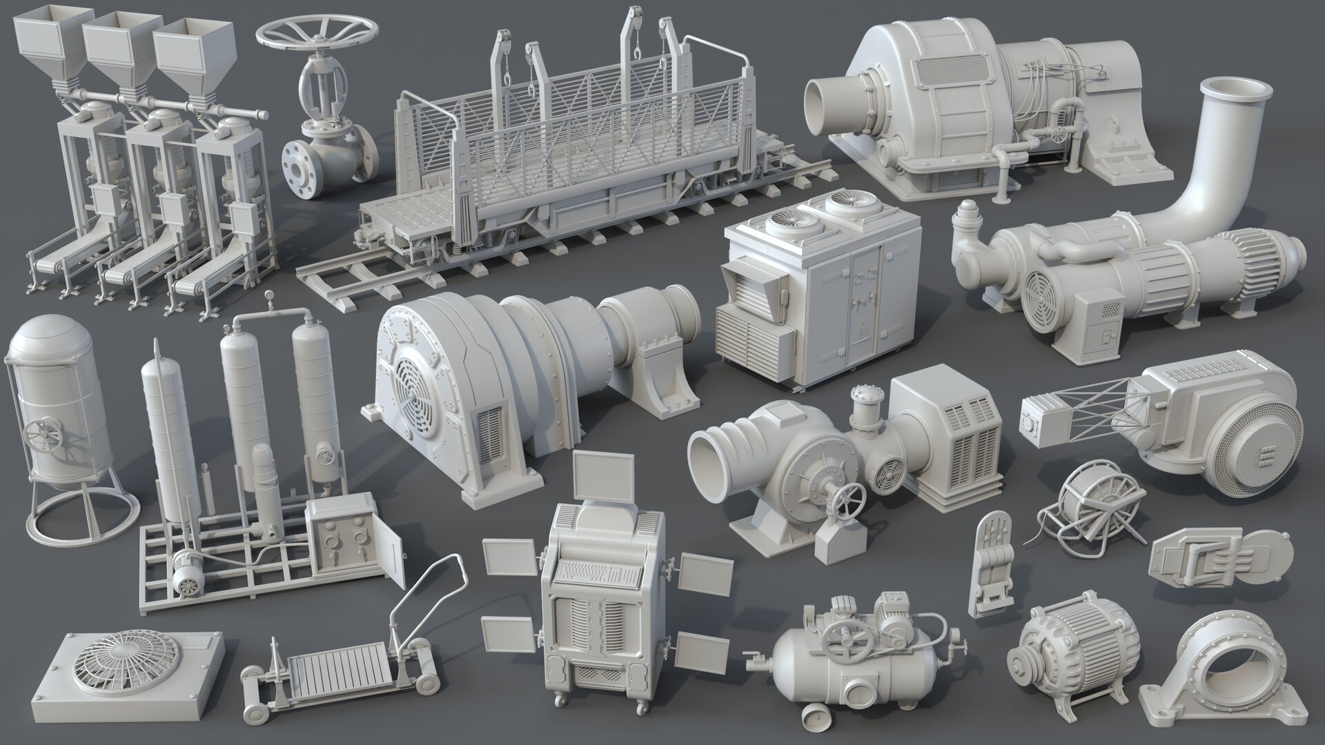 3d модель фабрики sotka. Tieng. Vde 0530-1 3d модель. Units part. Factory 3d model.