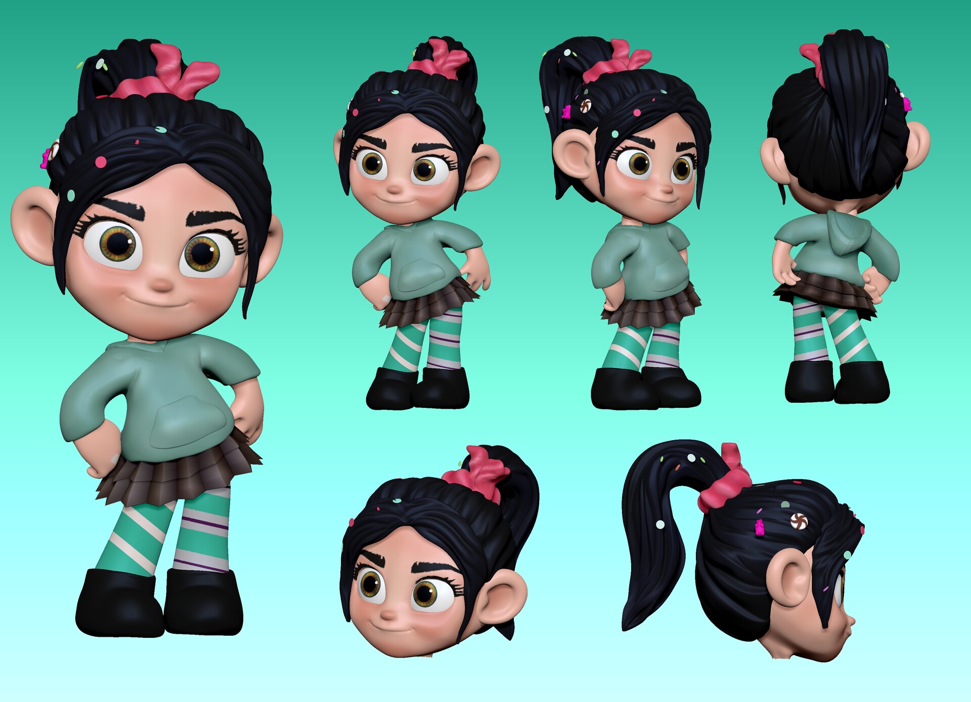 Artstation Vanellope Chibi Alejandro Barroso Have you already missed frozen. artstation