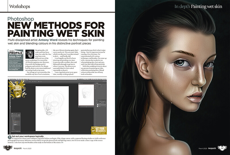 artstation paint wet skin antony ward